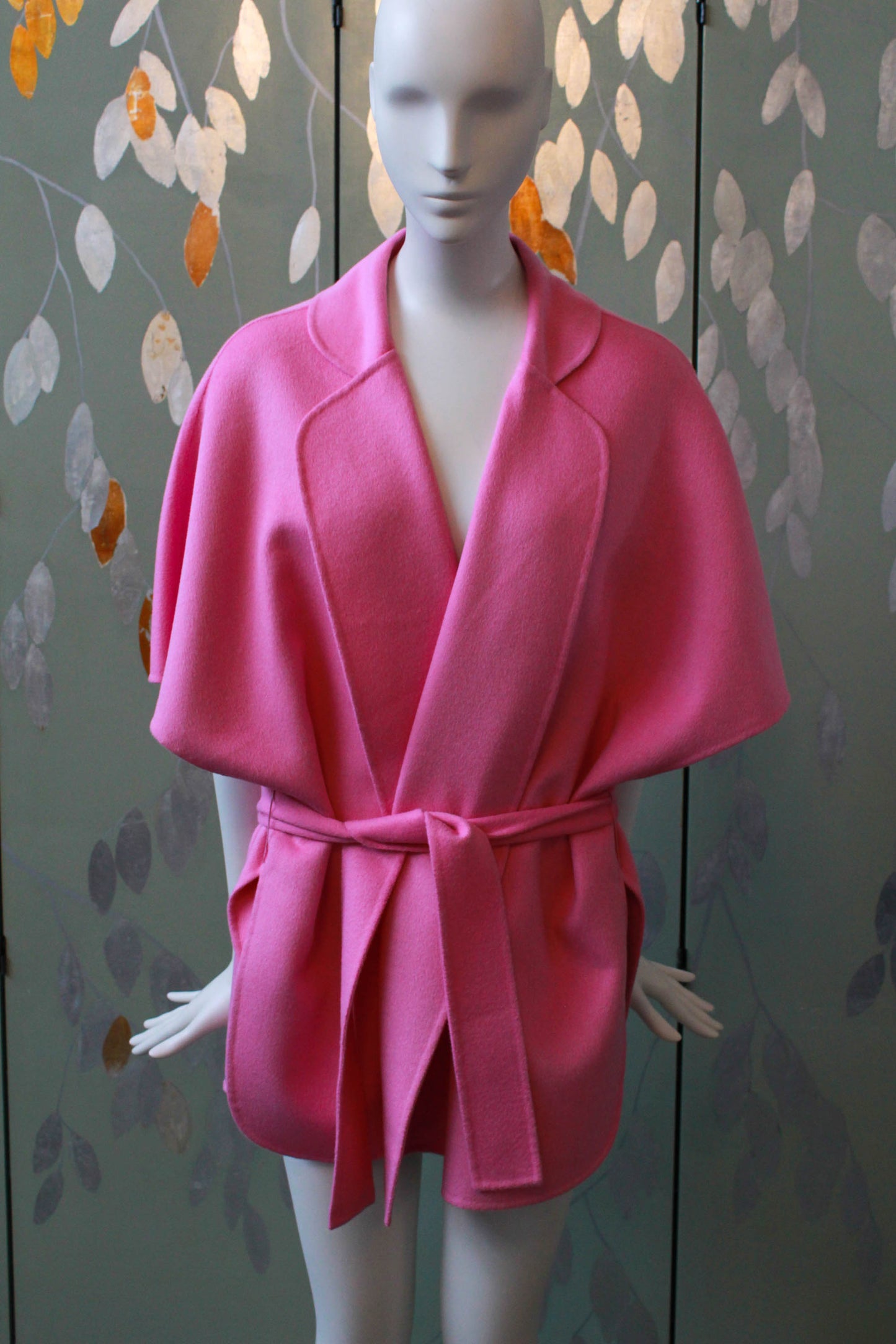 Pink Cashmere/Angora/Wool Wrap Cardigan, Medium