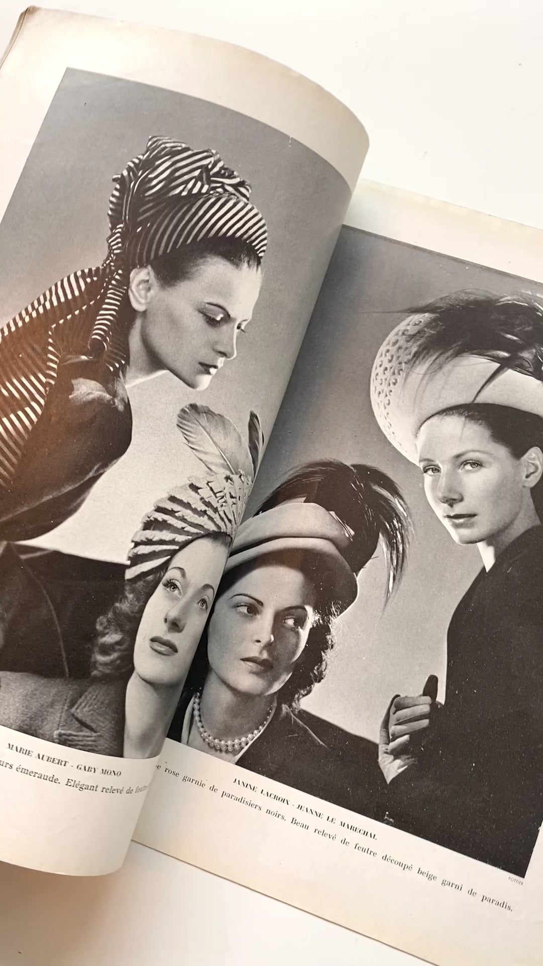 Vintage French Fashion magazine, Chapeaux de Paris No.2 August 1946