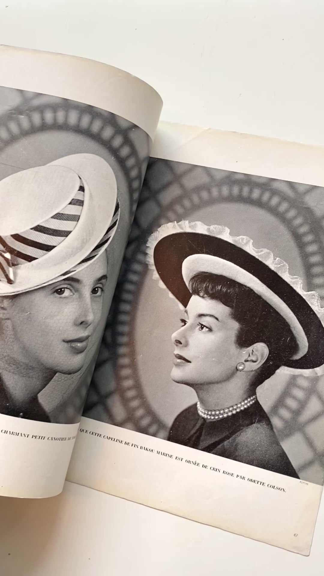 Vintage French Fashion Magazine, Chapeaux de Paris, No.9 Summer 1948