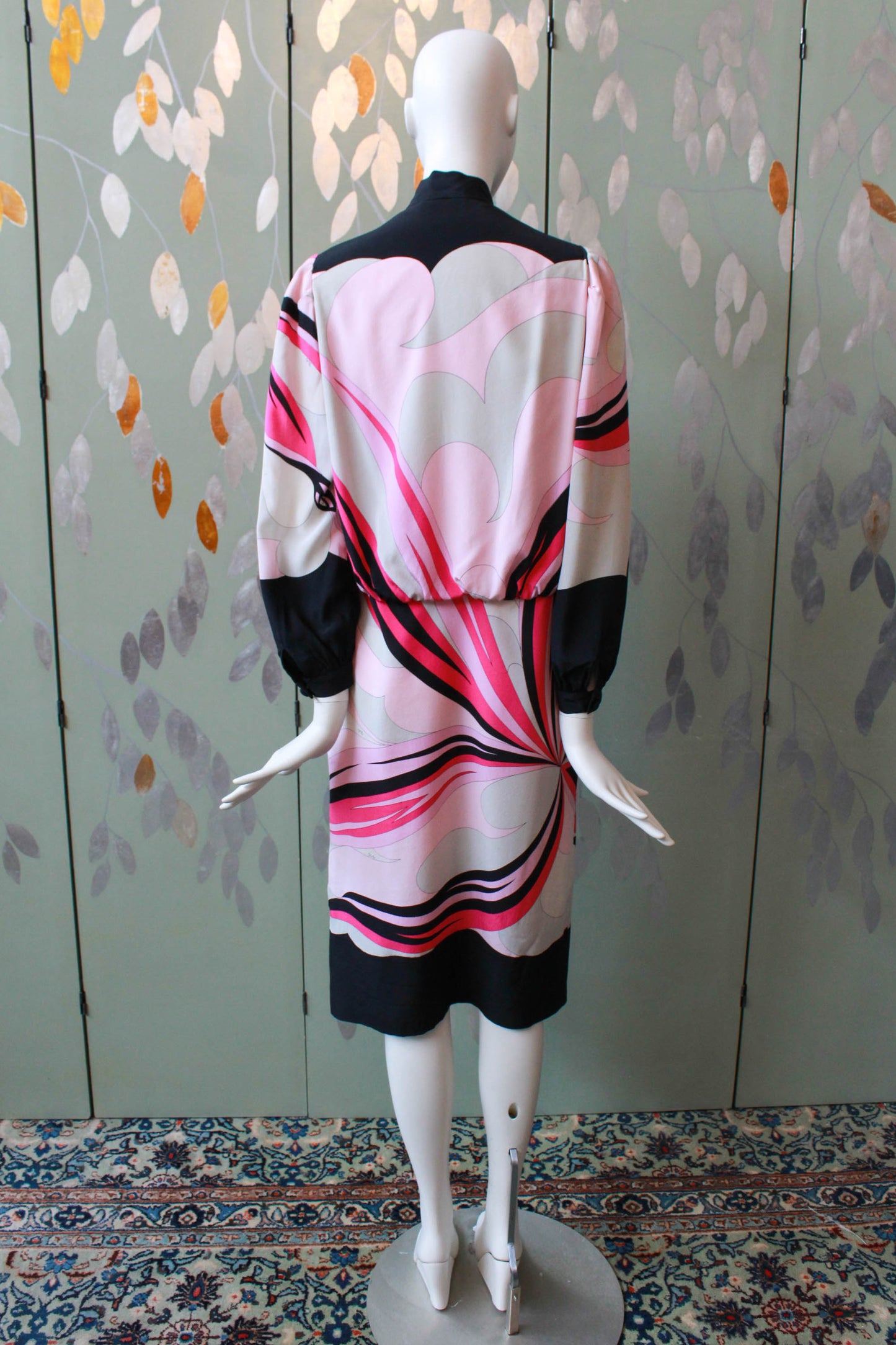 1960s Emilio Pucci Silk Patterned Dress, Medium
