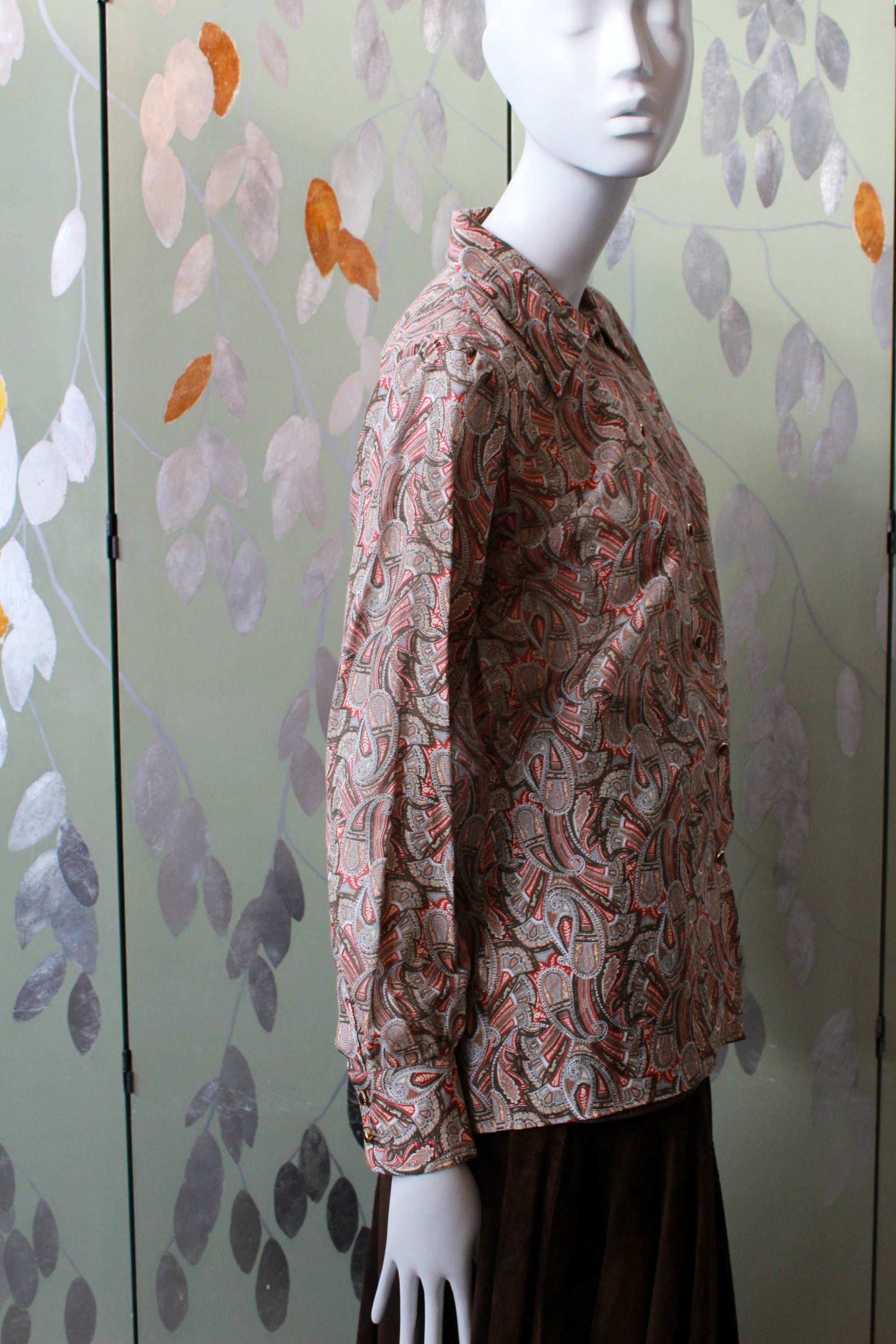 Paisley Print Cotton 70s Style Blouse, Medium – Ian Drummond Vintage