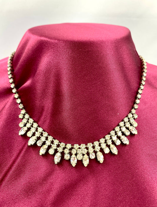 Vintage 1940s Diamanté Collar Necklace