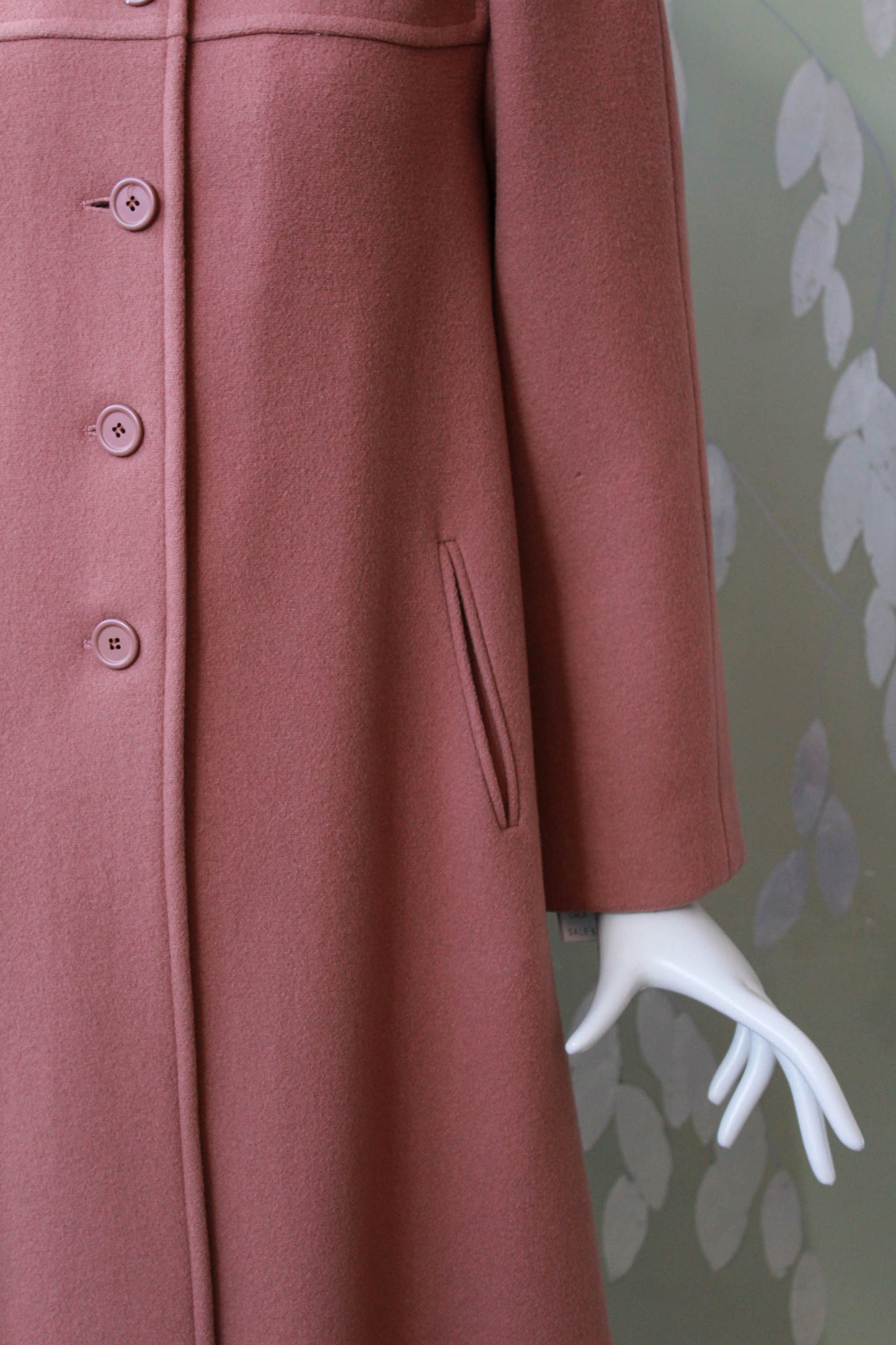 1980s rose pink wool coat with matching scarf vintage Hannah Coats Collection Minimalist Winter Coat Vintage