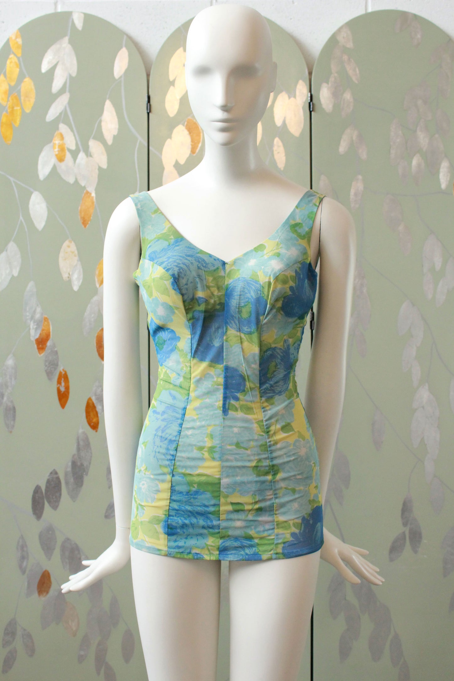 Vintage 1960s Sheer Blue and Green Swimsuit, ROSE MARIE REID Bathing S –  Ian Drummond Vintage