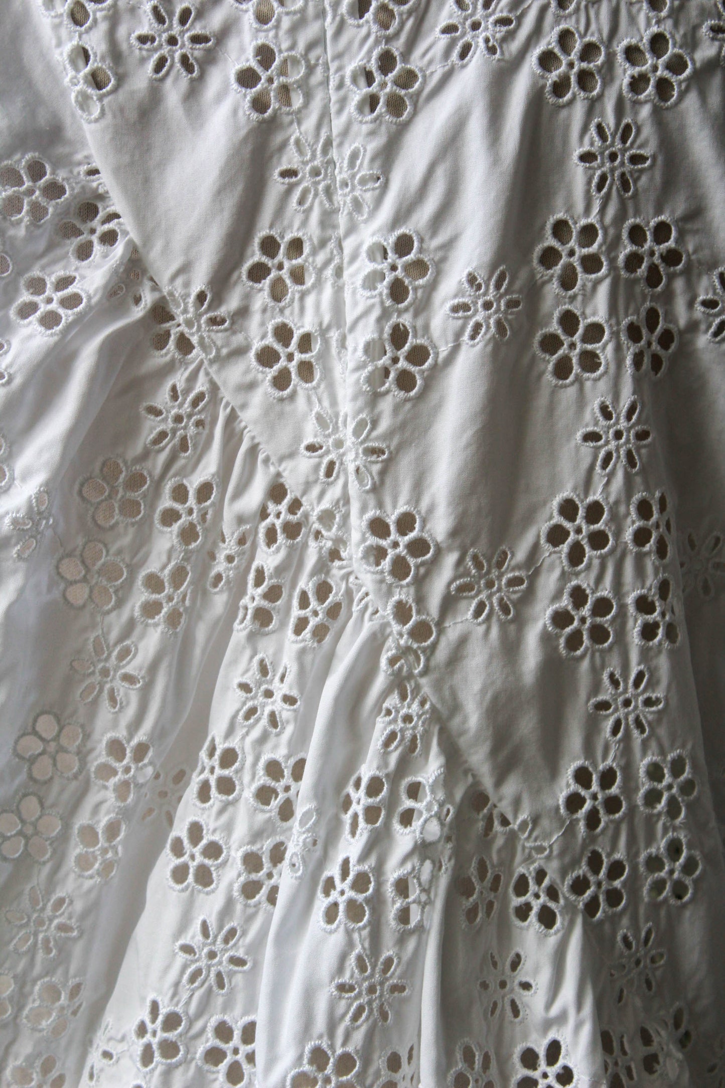 Simone Rocha Eyelet Floral Lace Blouse with Peter Pan Collar, Medium