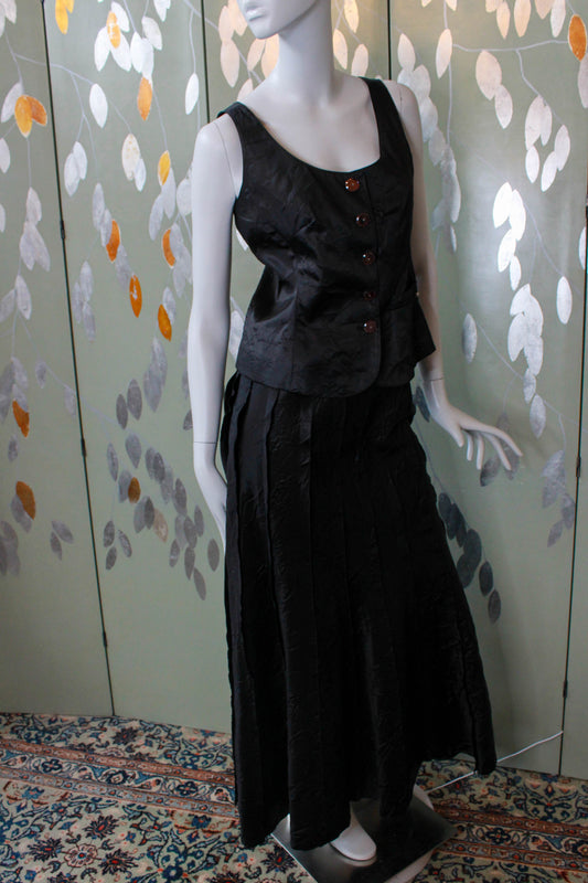 Sonia Rykiel Black Top and Maxi Skirt, Medium