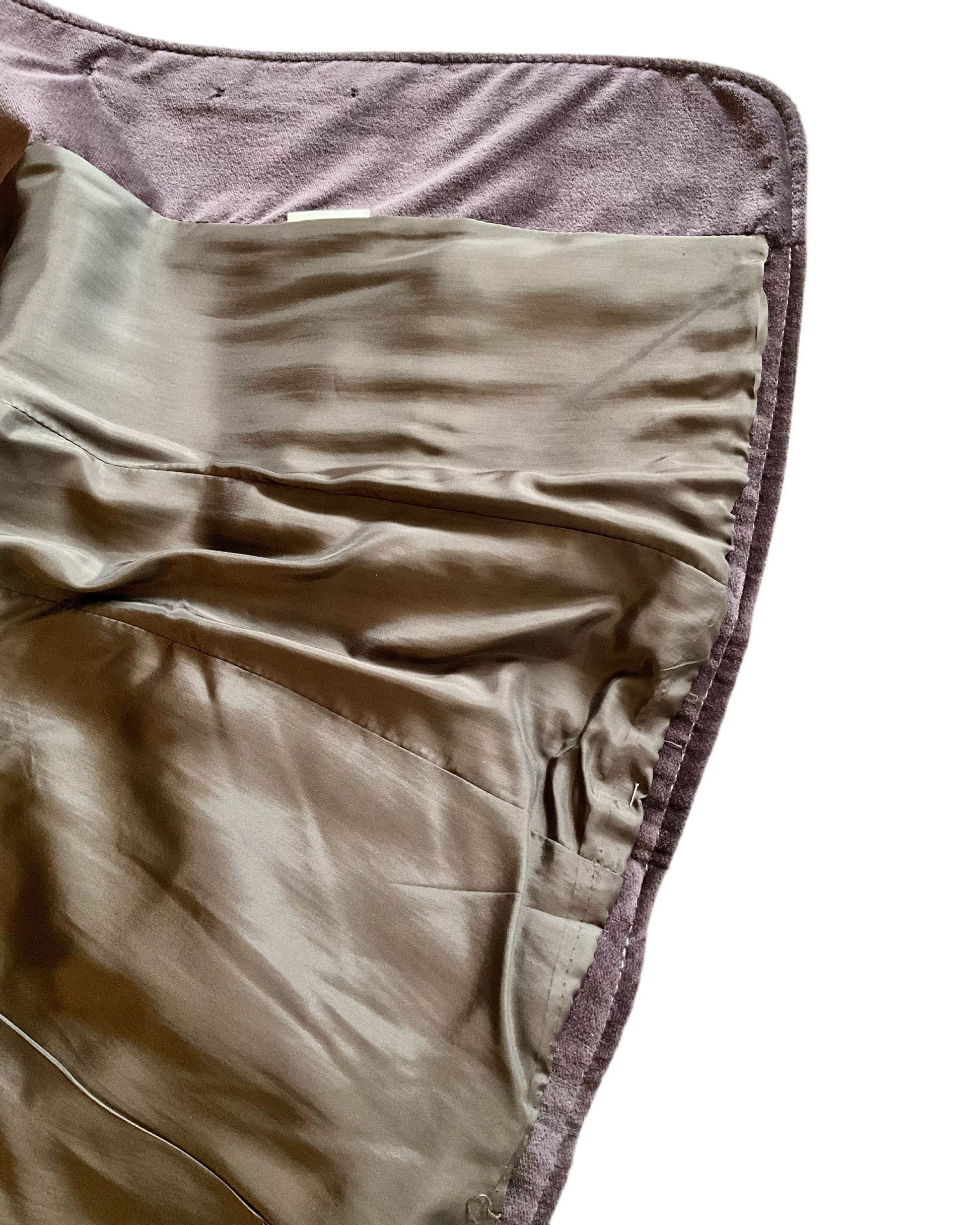 Vintage 1970s Dark Brown Velvet Wide Leg Pant Suit, Small 