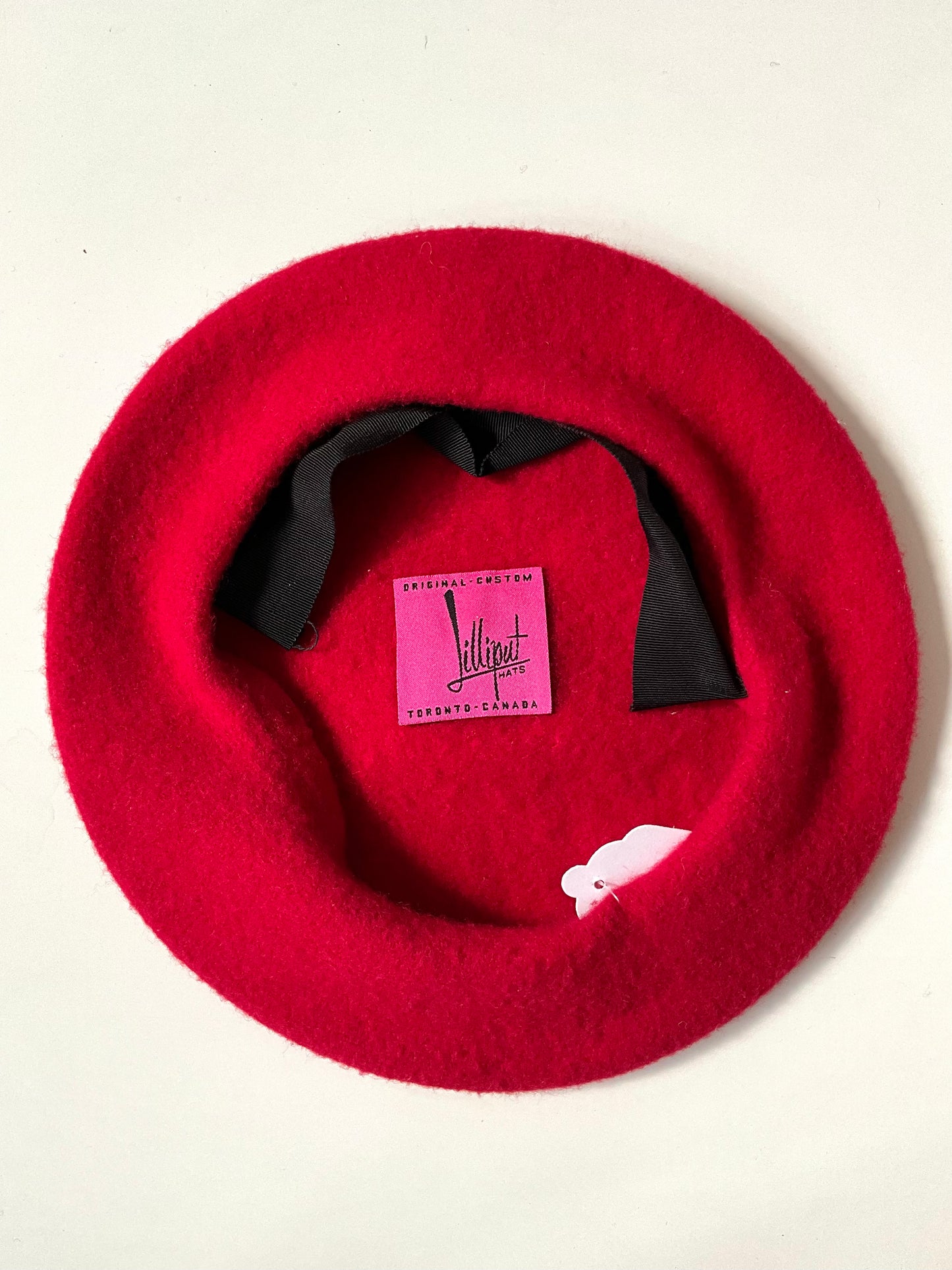 Red Wool Beret Lilliput Hats Ian Drummond Vintage red-wool-beret-lilliput-hats-ian-drummond-vintage