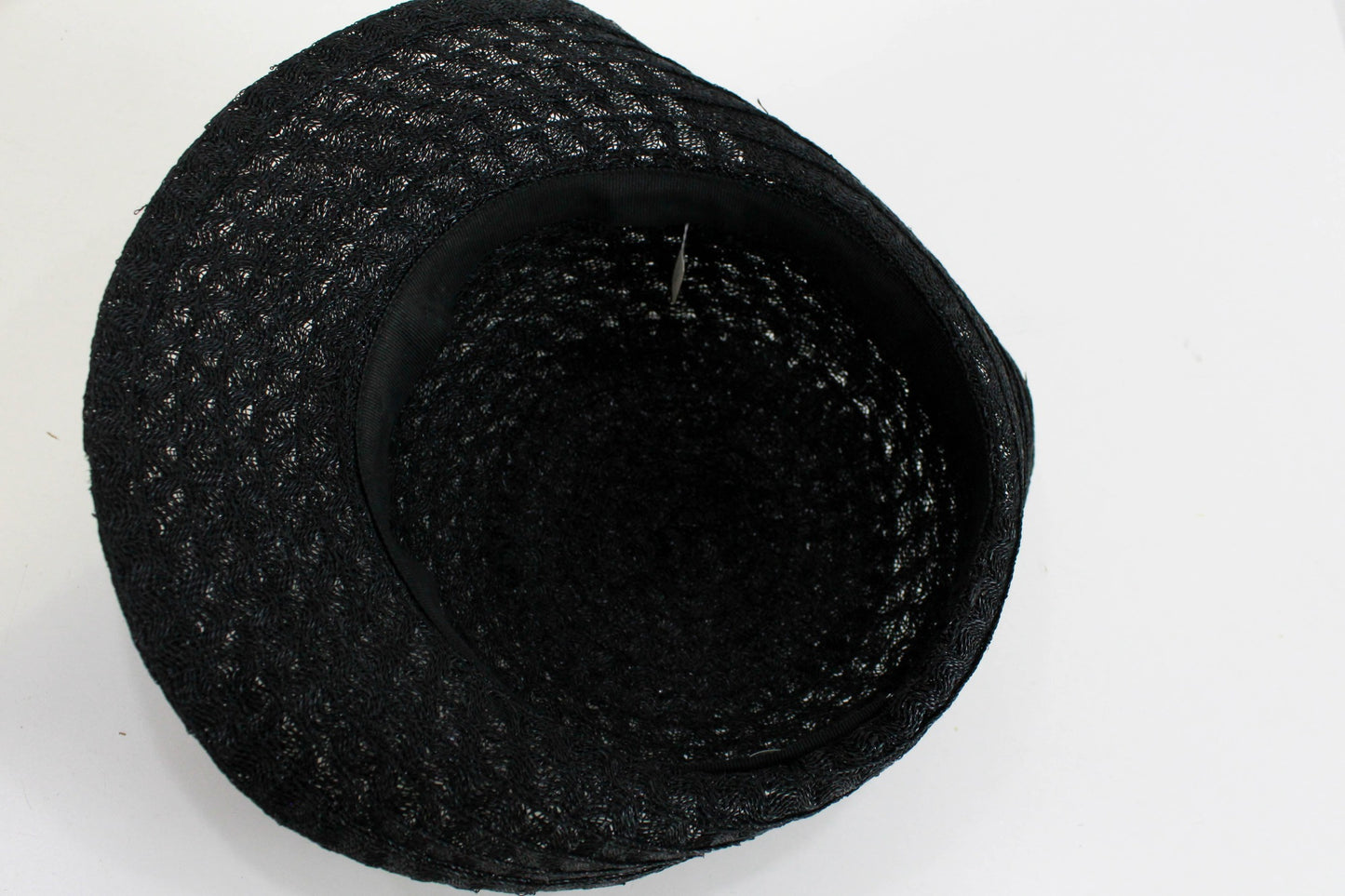 1930s Woolworth Women's Black Straw Hat