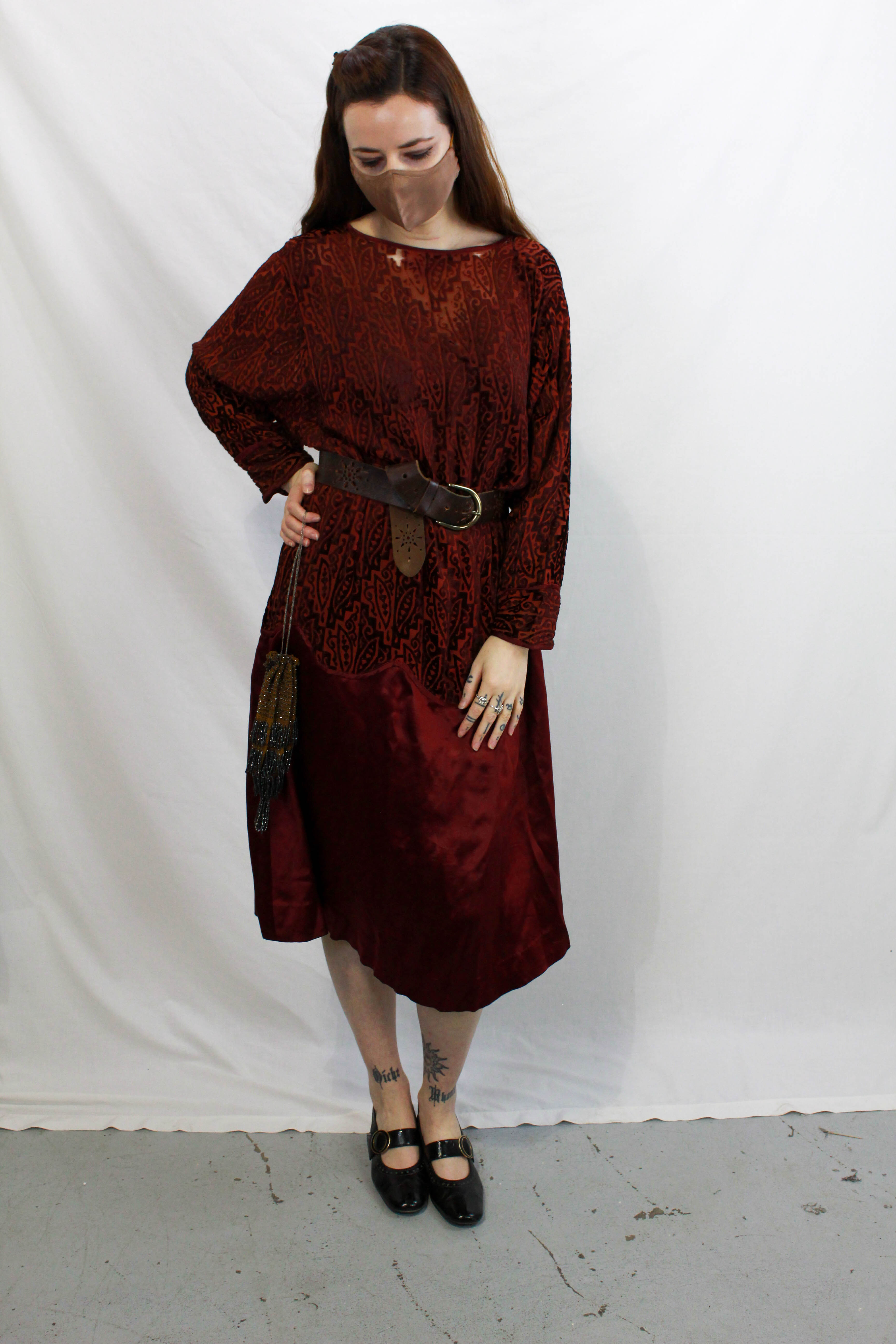 Burgundy 1920s outlet dress