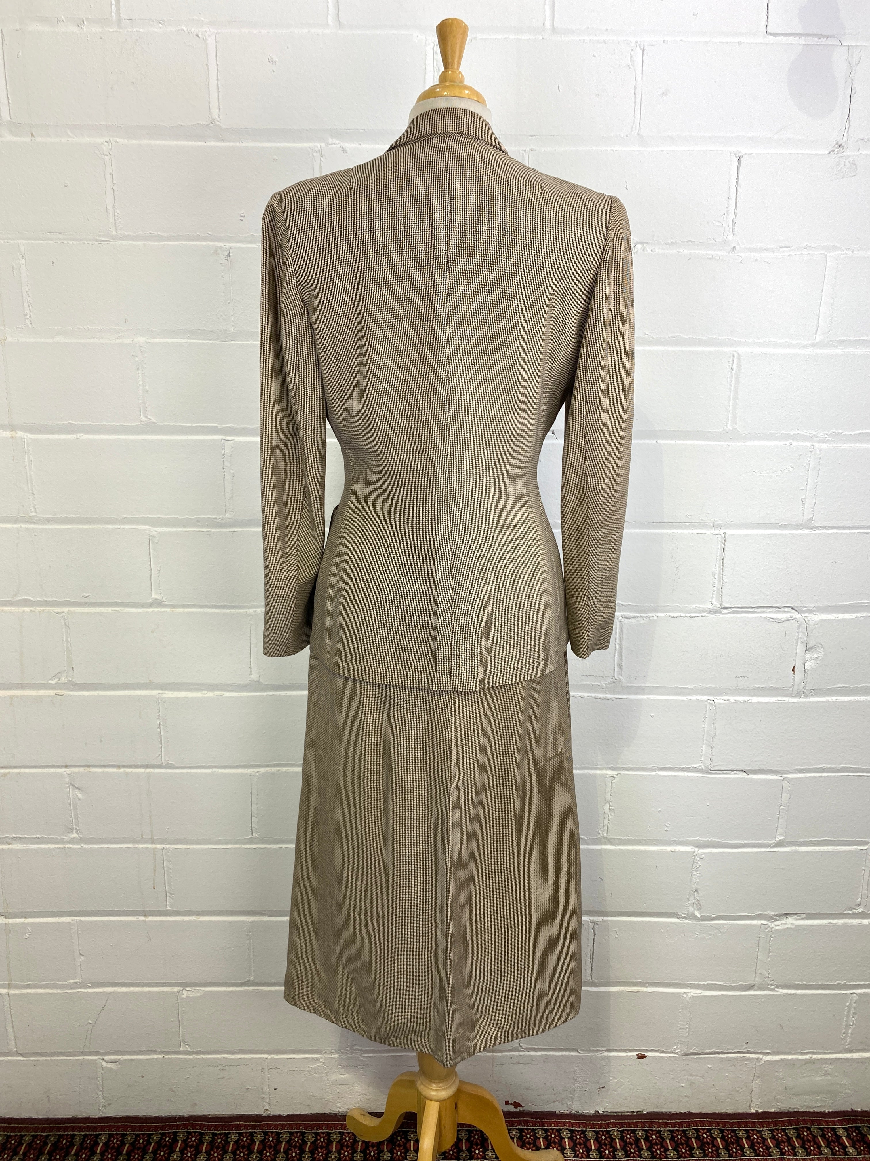 Sag Harbor Brown/Tan 2 Piece Skirt Suit. Size 14 Tall - Skirts