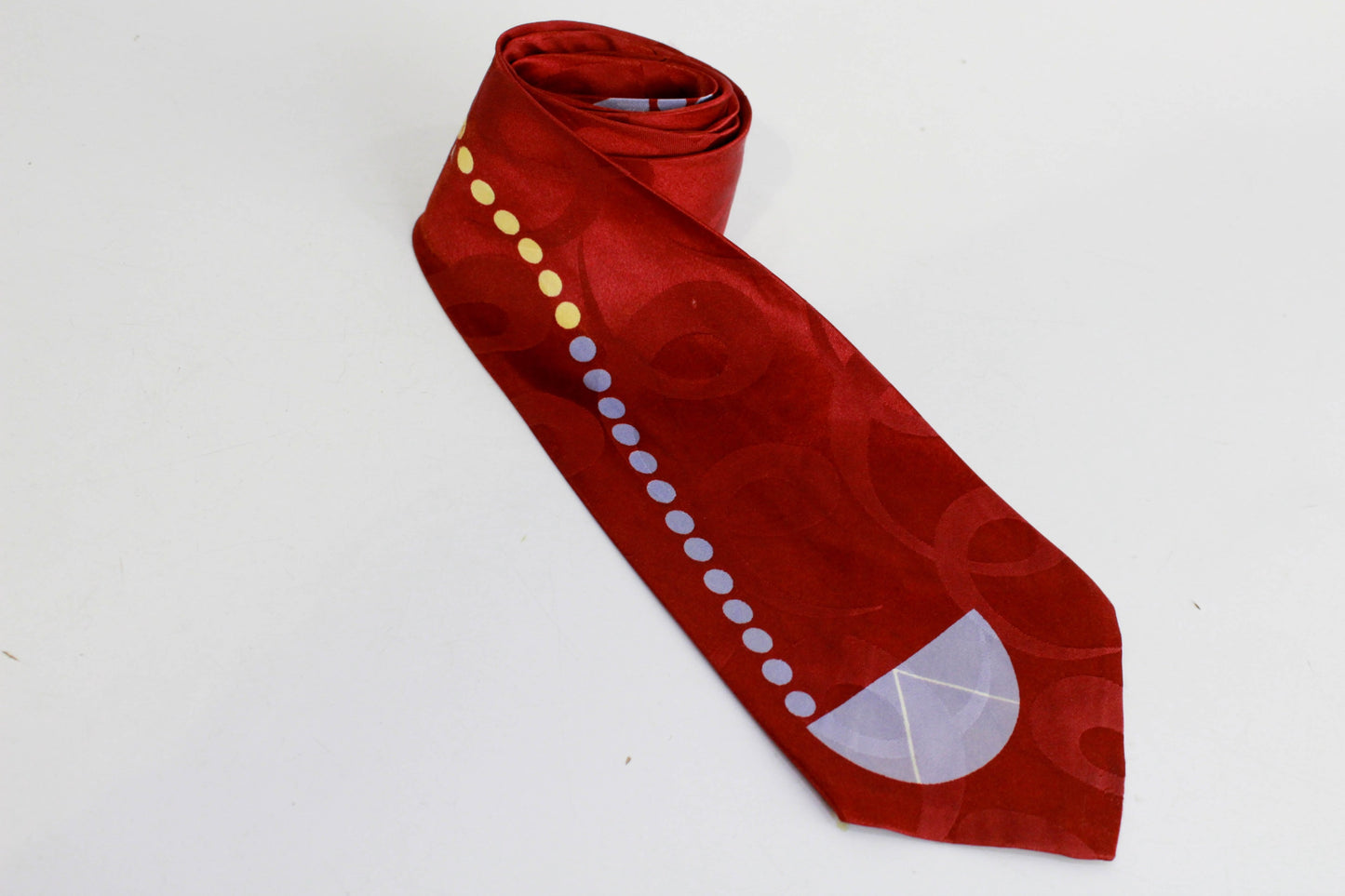 1940s geometric rayon wide necktie bold look vintage tie