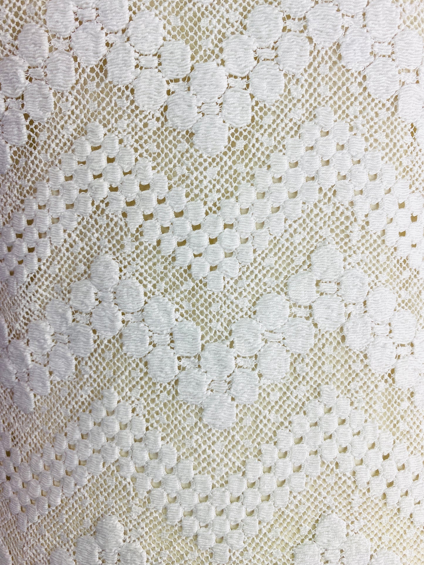Vintage 1960s White Cotton Long-Sleeve Sheath Maxi Dress
