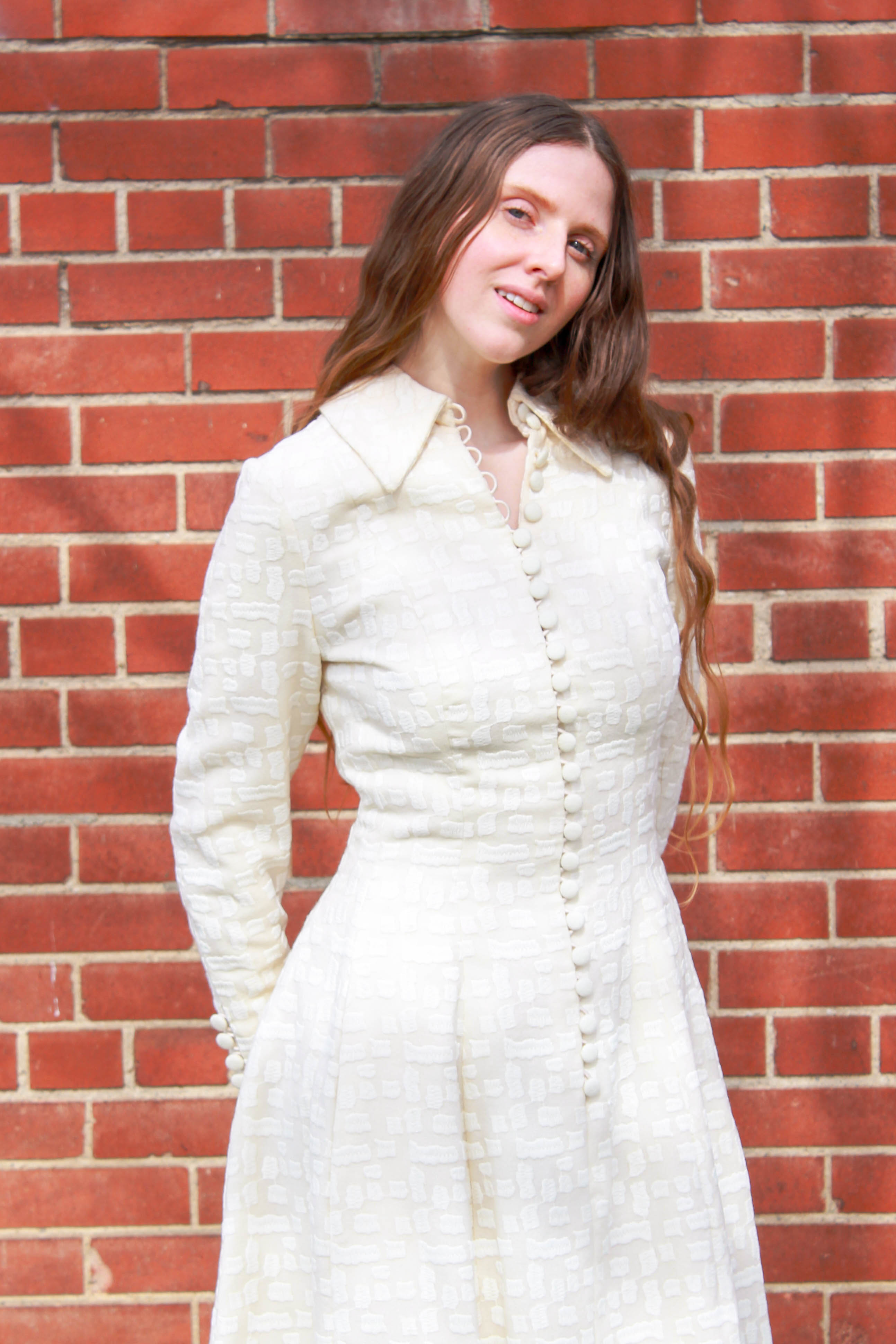 Cream frock sale coat