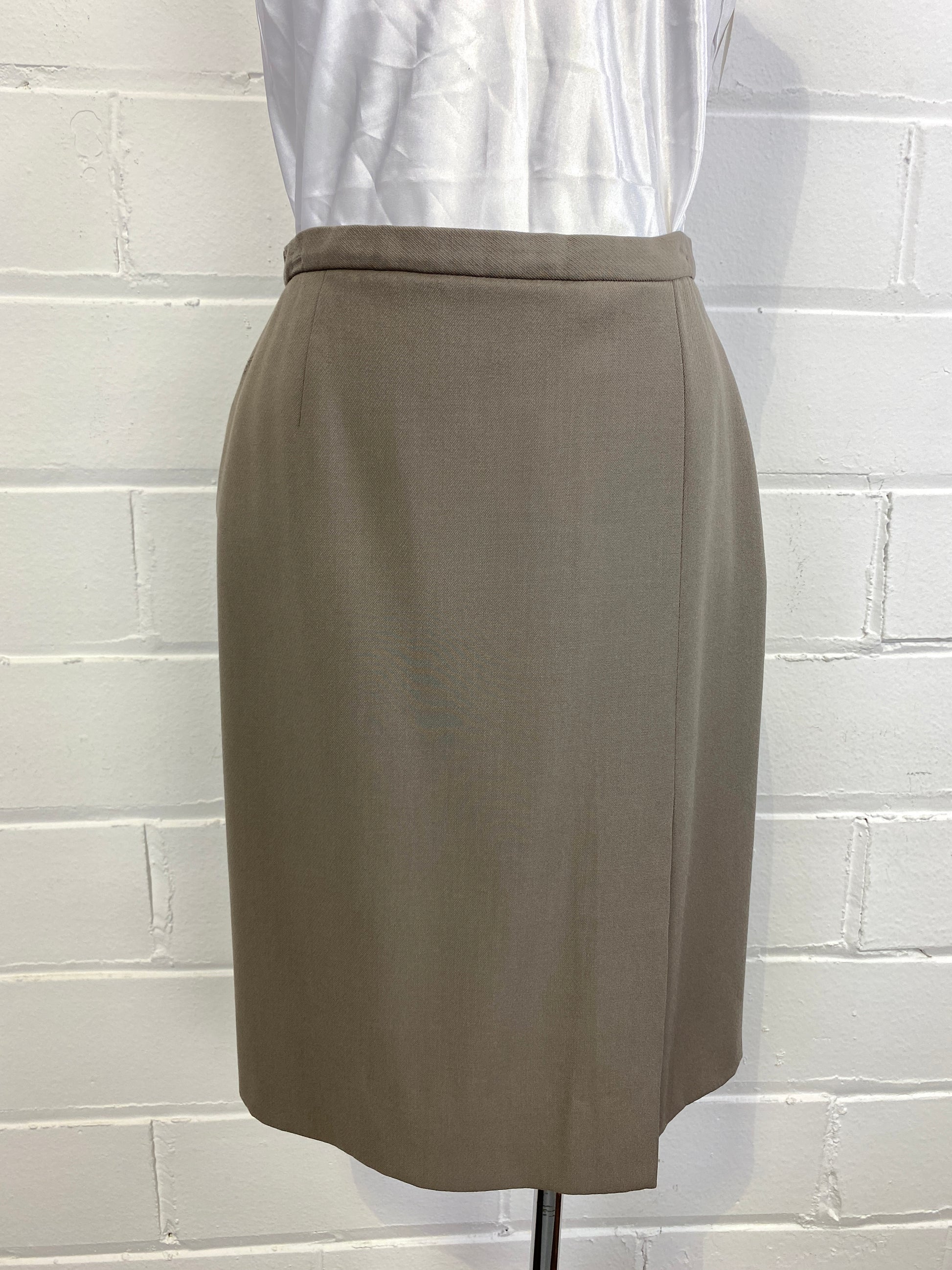 Vintage 90s Green Wool Giorgio Armani Skirt Suit, Small – Ian