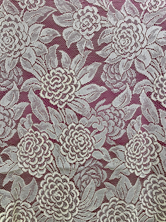 Vintage Beige Alencon Lace Fabric, 7 yards