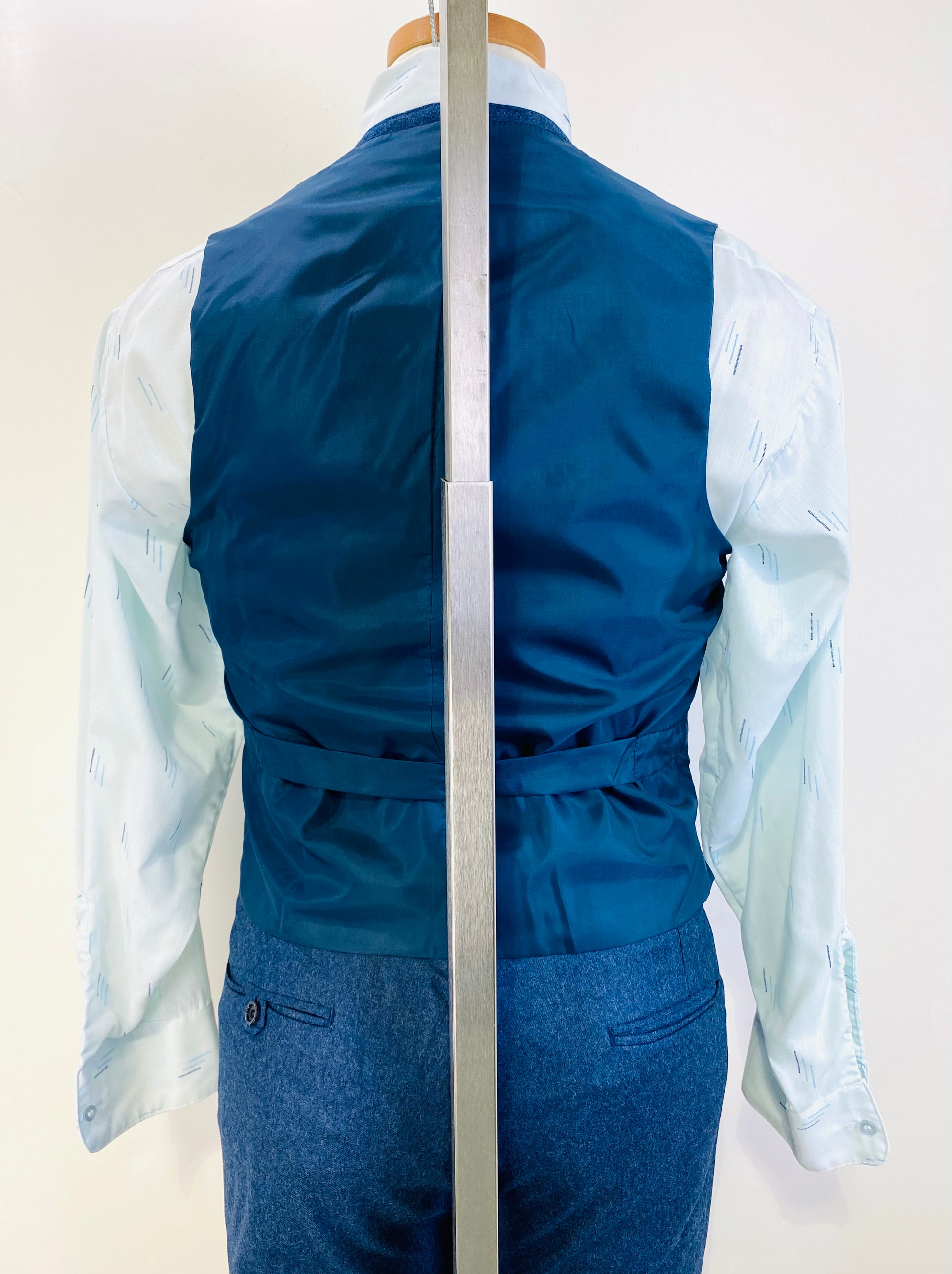 1970s Vintage Deadstock Men's Suit, Blue Wool 3-Piece Suit, Kent Tailoring, NOS