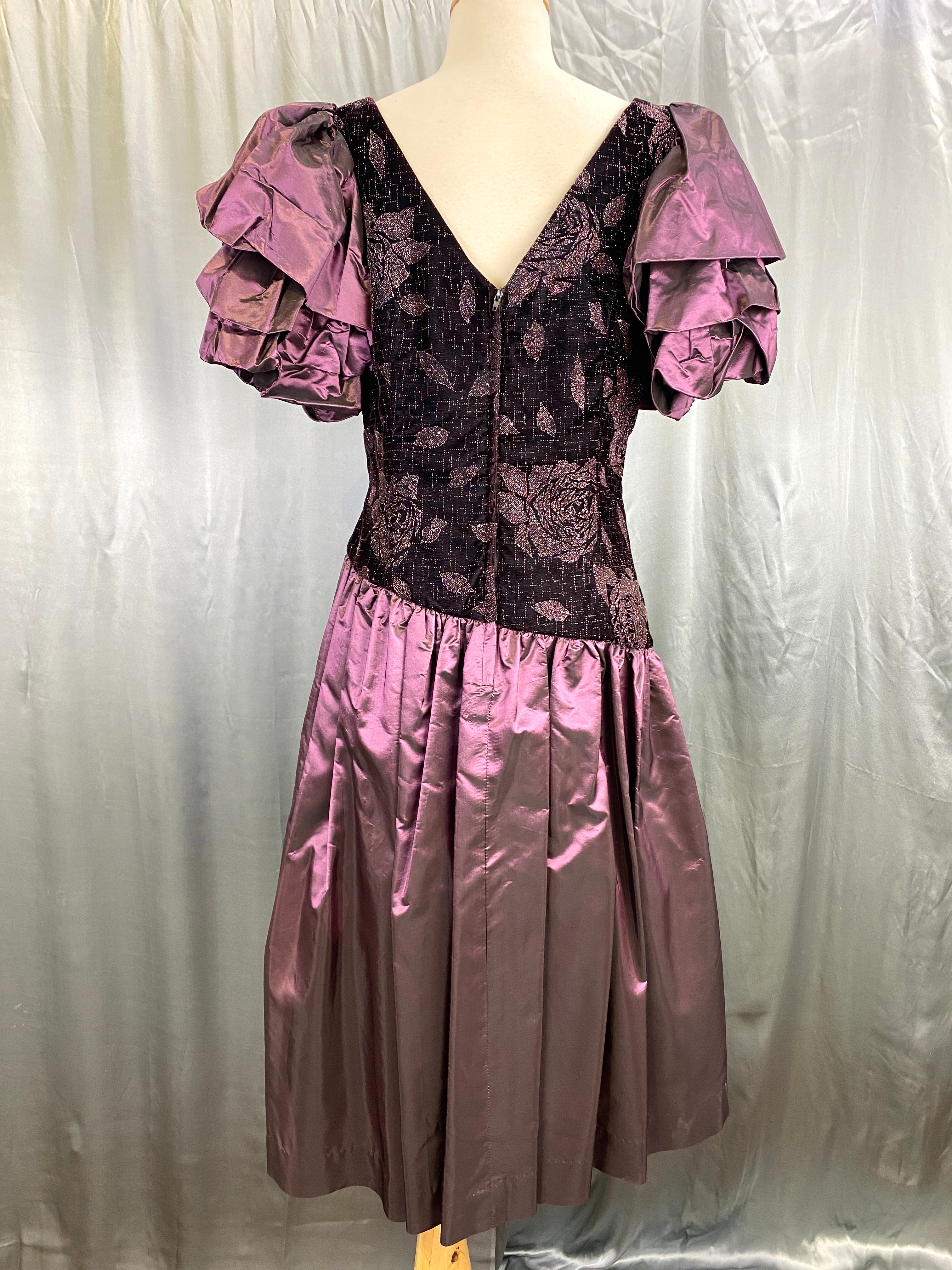 80s taffeta shop prom dress