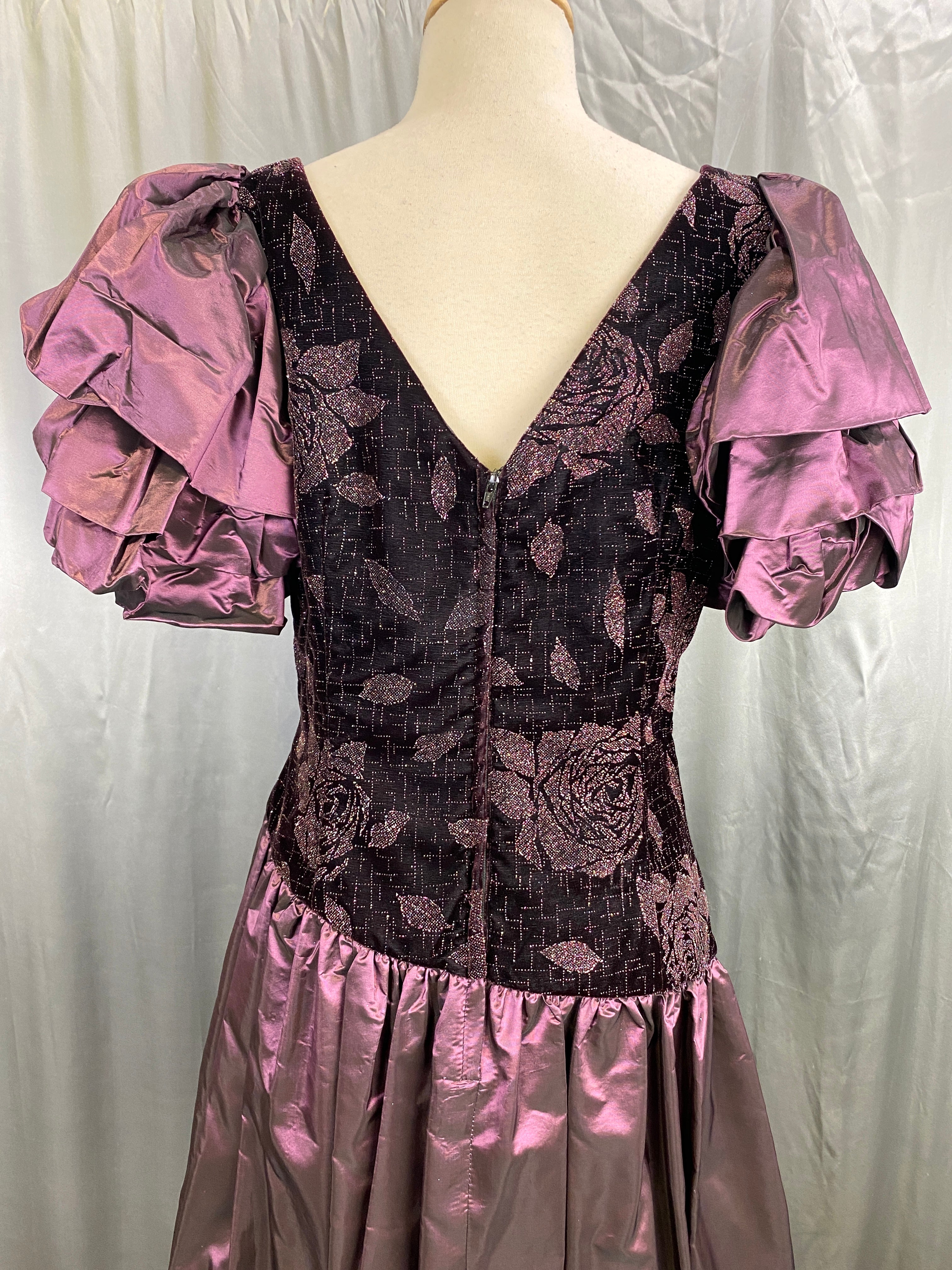 Taffeta hotsell dress 80s