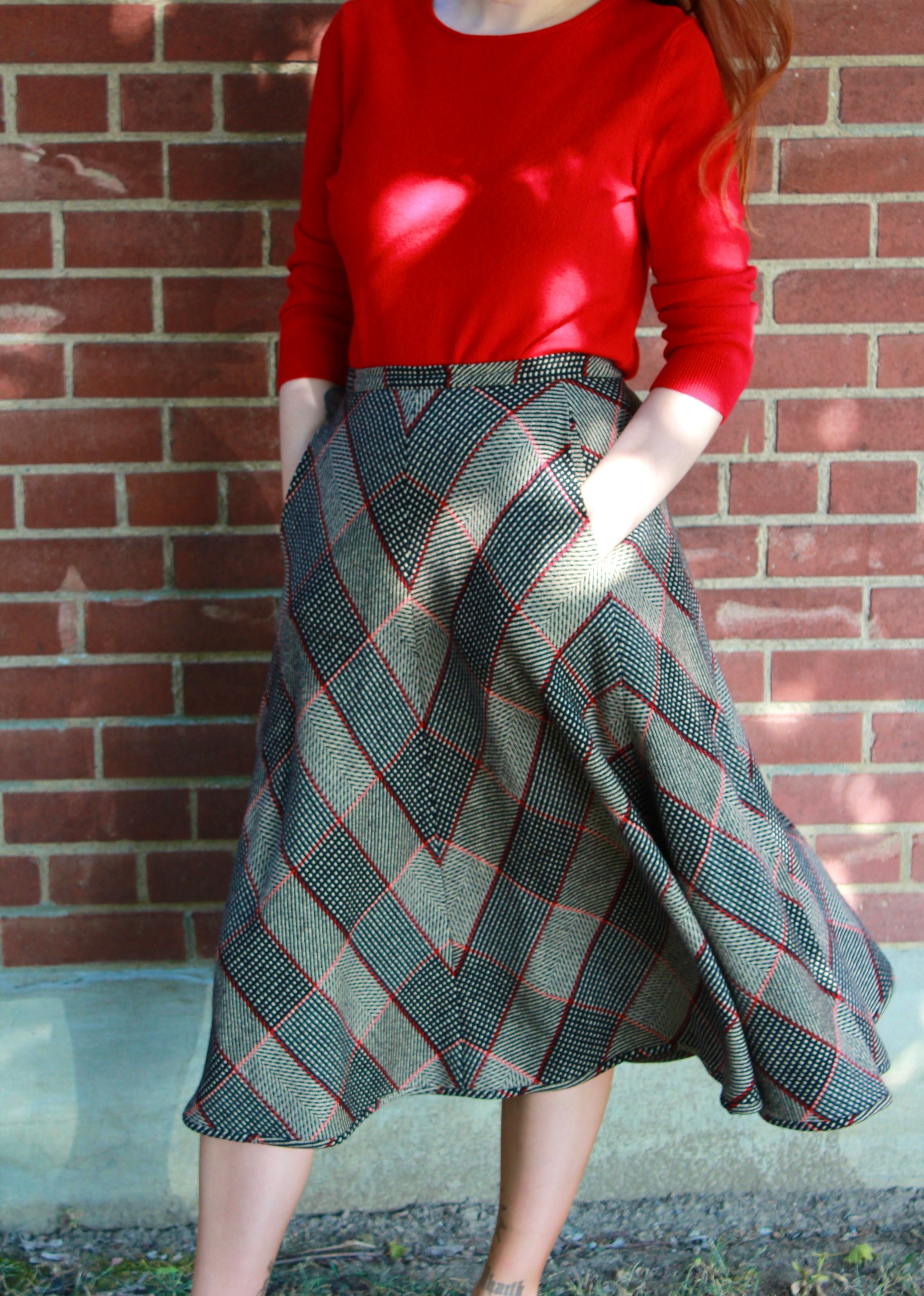 Vintage Cashmere Sweater Bundle, 3 Pieces: Red & Grey, L