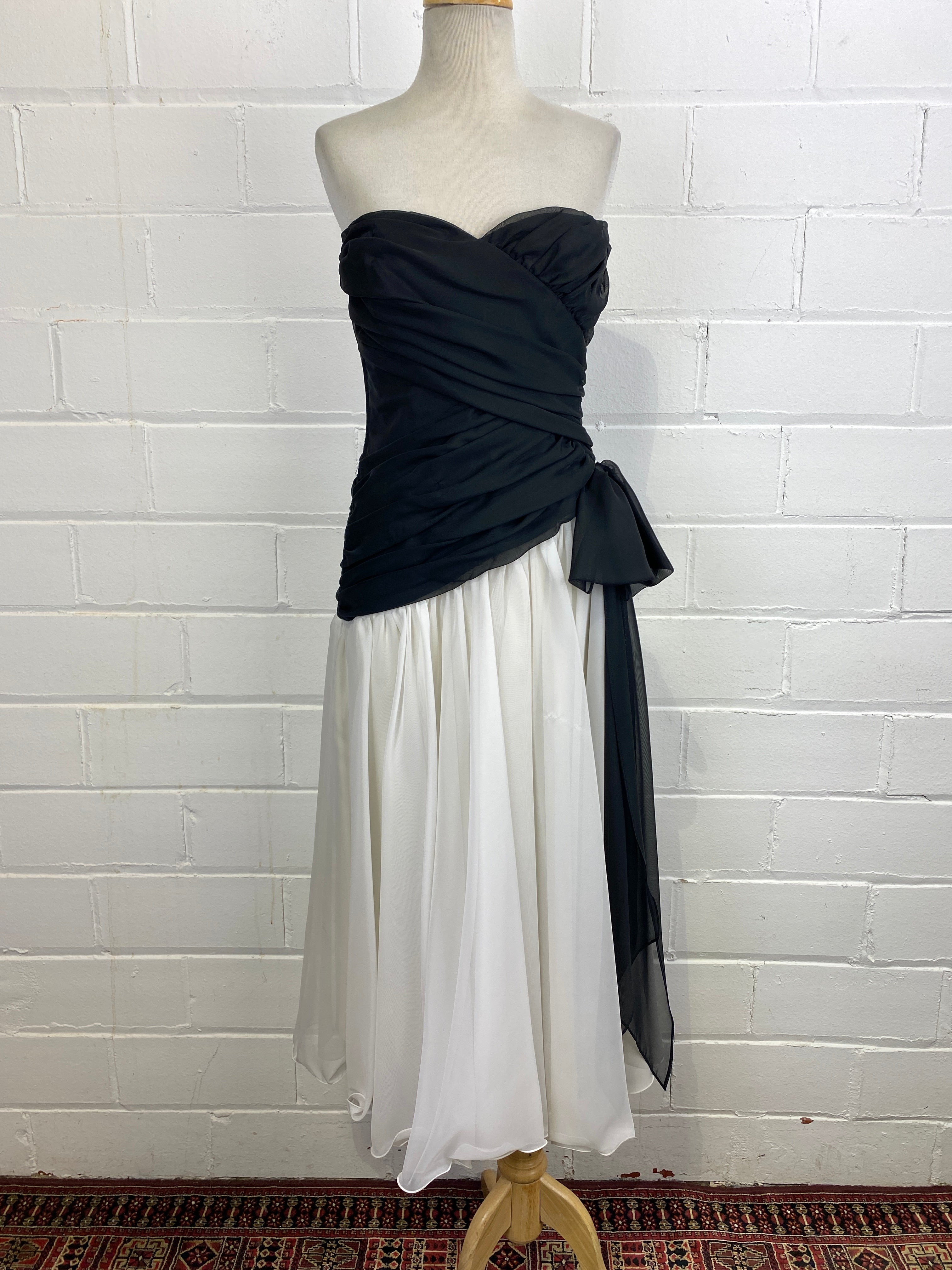 80s strapless prom clearance dress