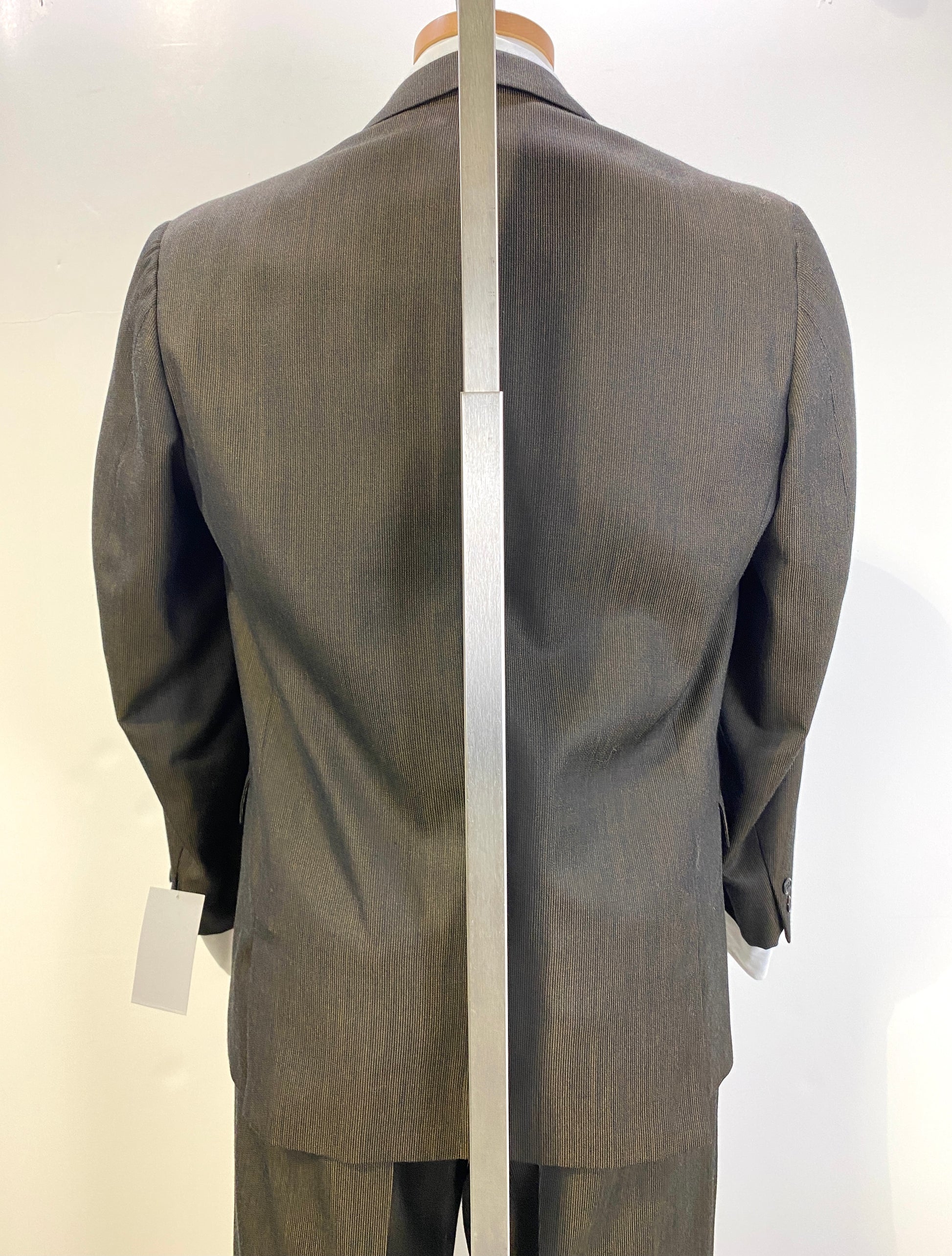 Mid 1960s Vintage Brown Men's 2-Piece Pinstripe Suit, G McCutcheon/ Simpson Clothes, C42
