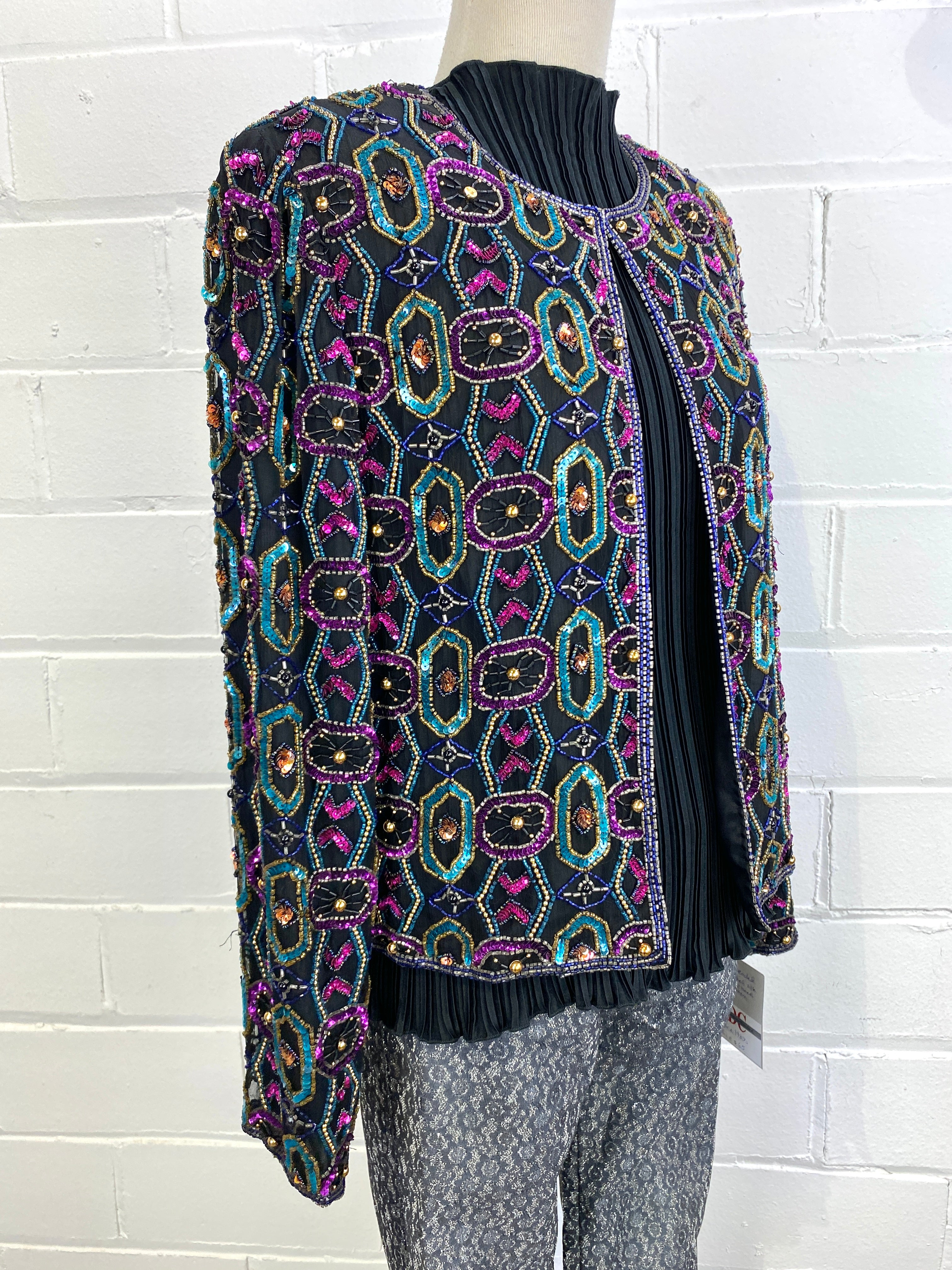 Long beaded jacket sale