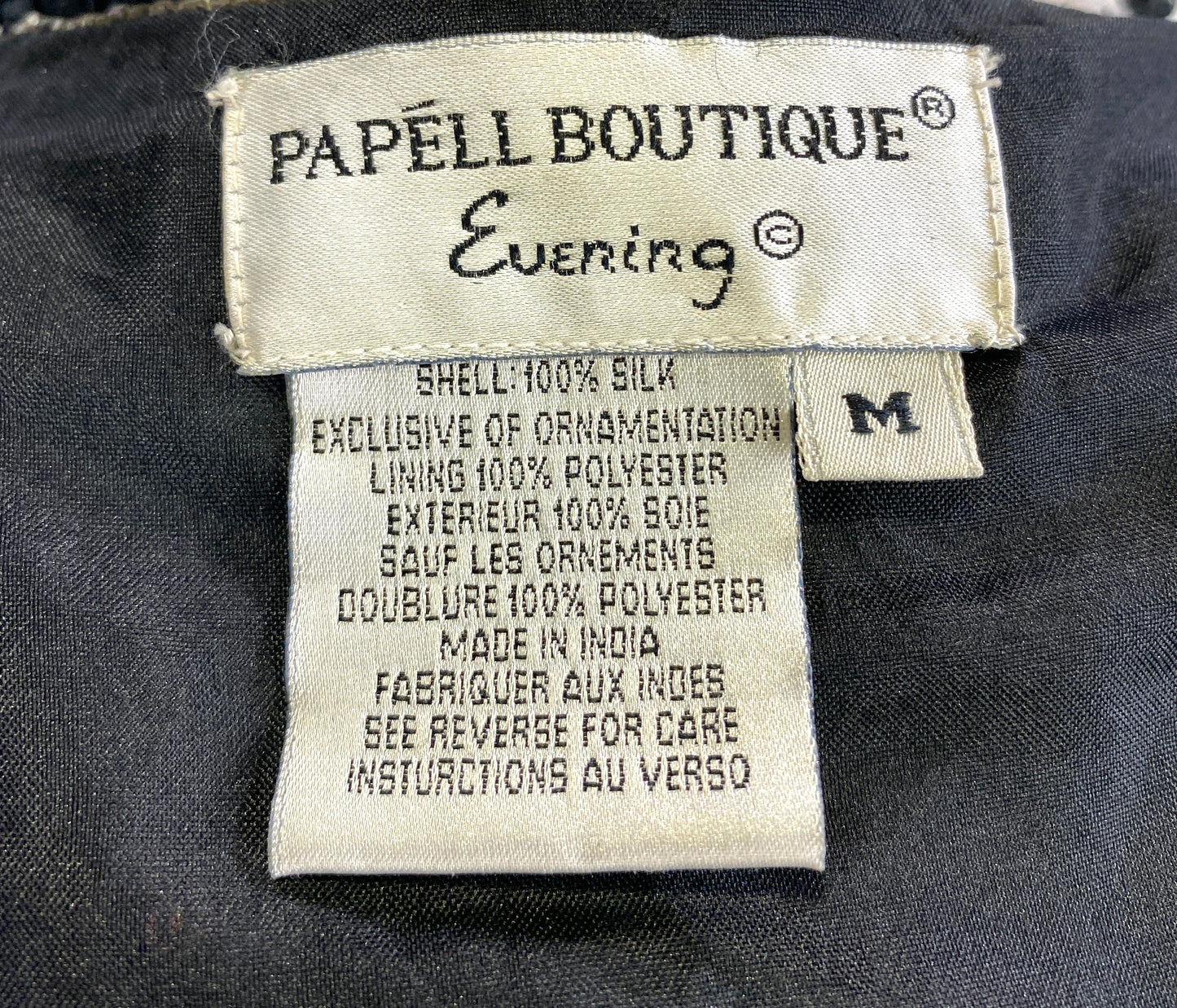 Vintage 1980s Black Beaded Sequin Cardigan Jacket, Papell Boutique, Medium 