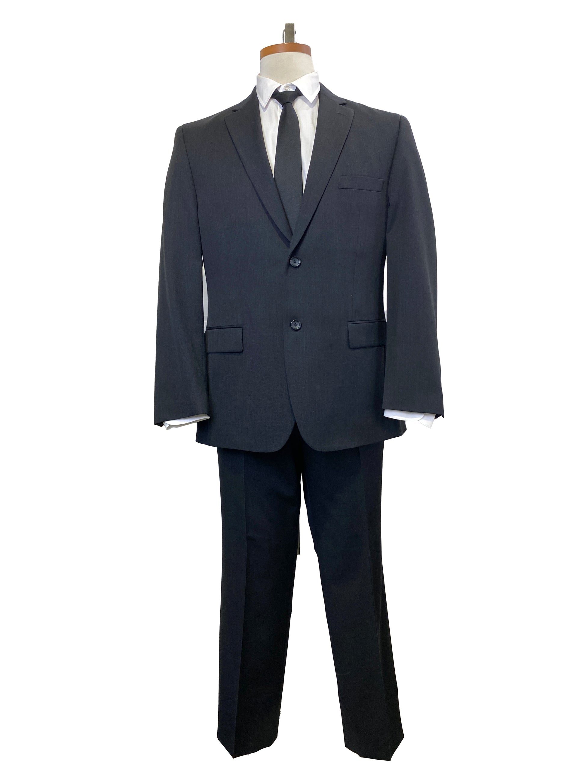 2000s Men's 2-Piece Black Suit, Moore's Pronto-Uomo, C44 Ian Drummond Vintage 2000s Men's 2-Piece Black Suit, Moore's Pronto-Uomo, C44 Ian Drummond Vintage
