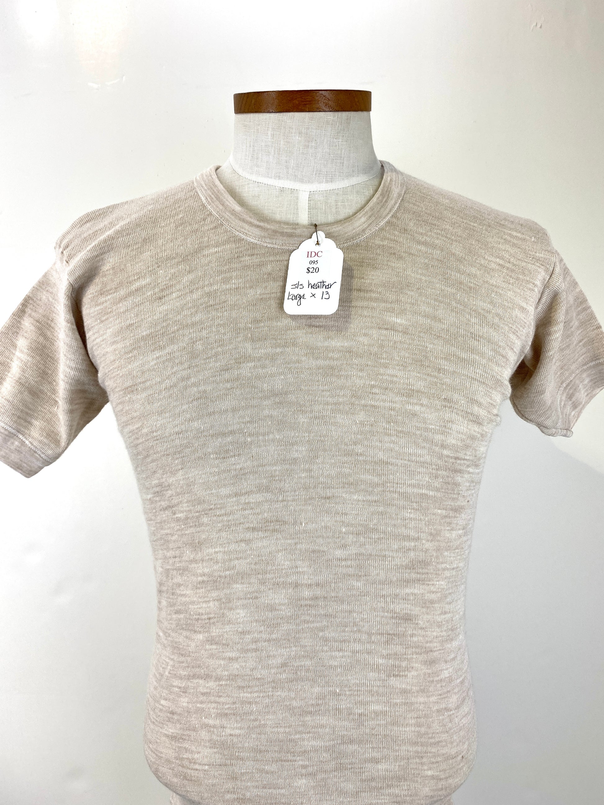 Vintage Deadstock Heather Short Sleeve Knit T-Shirt, NOS