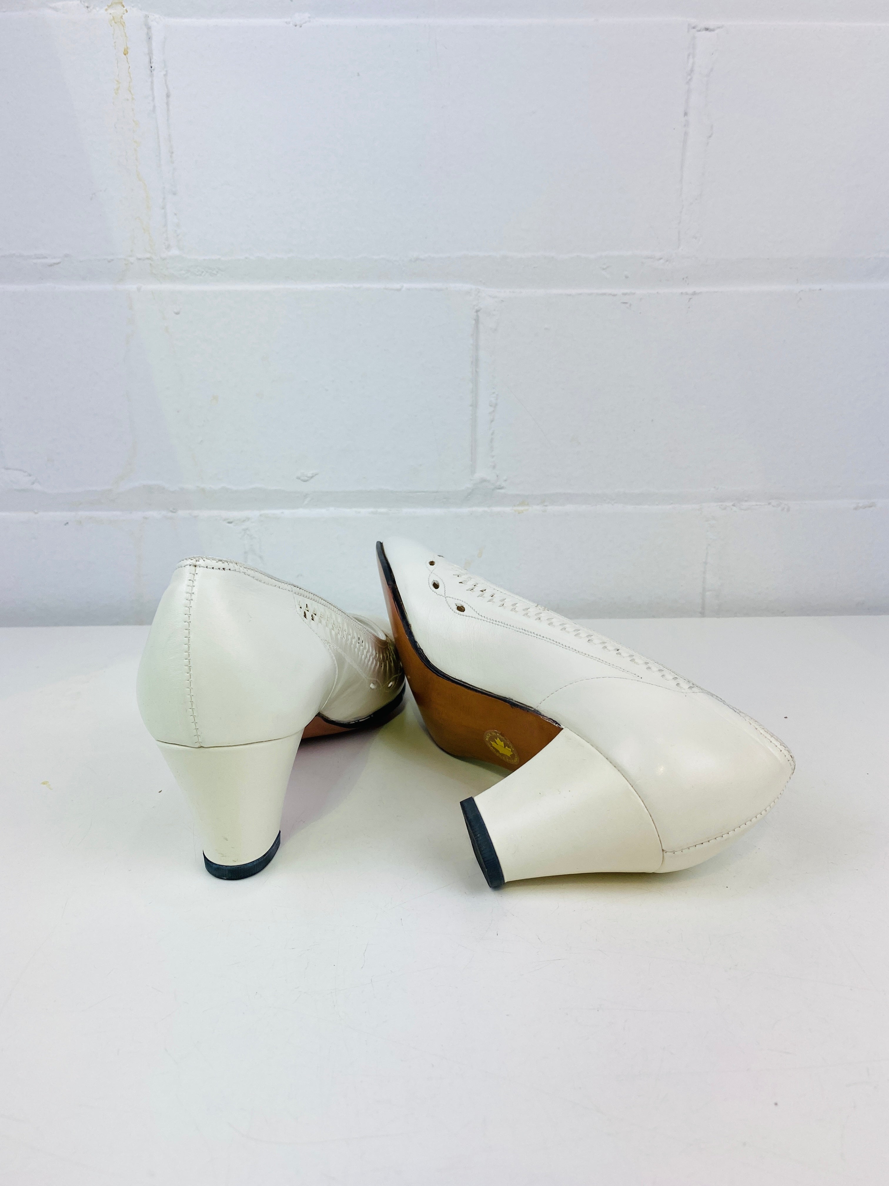 Vintage top white heels