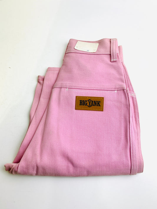 Vintage 1970s Deadstock Girls Jeans, Kids 'Big Yank' Cut-Off Jean Shorts, Pink Denim, NOS