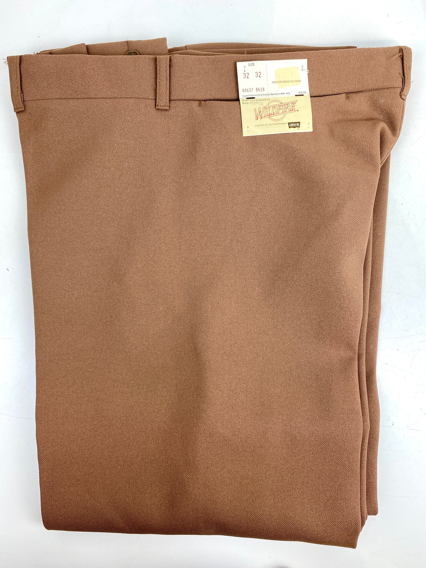 Vintage 1970s Deadstock Flared Levi's Trousers, Men's Brown Slacks, NOS