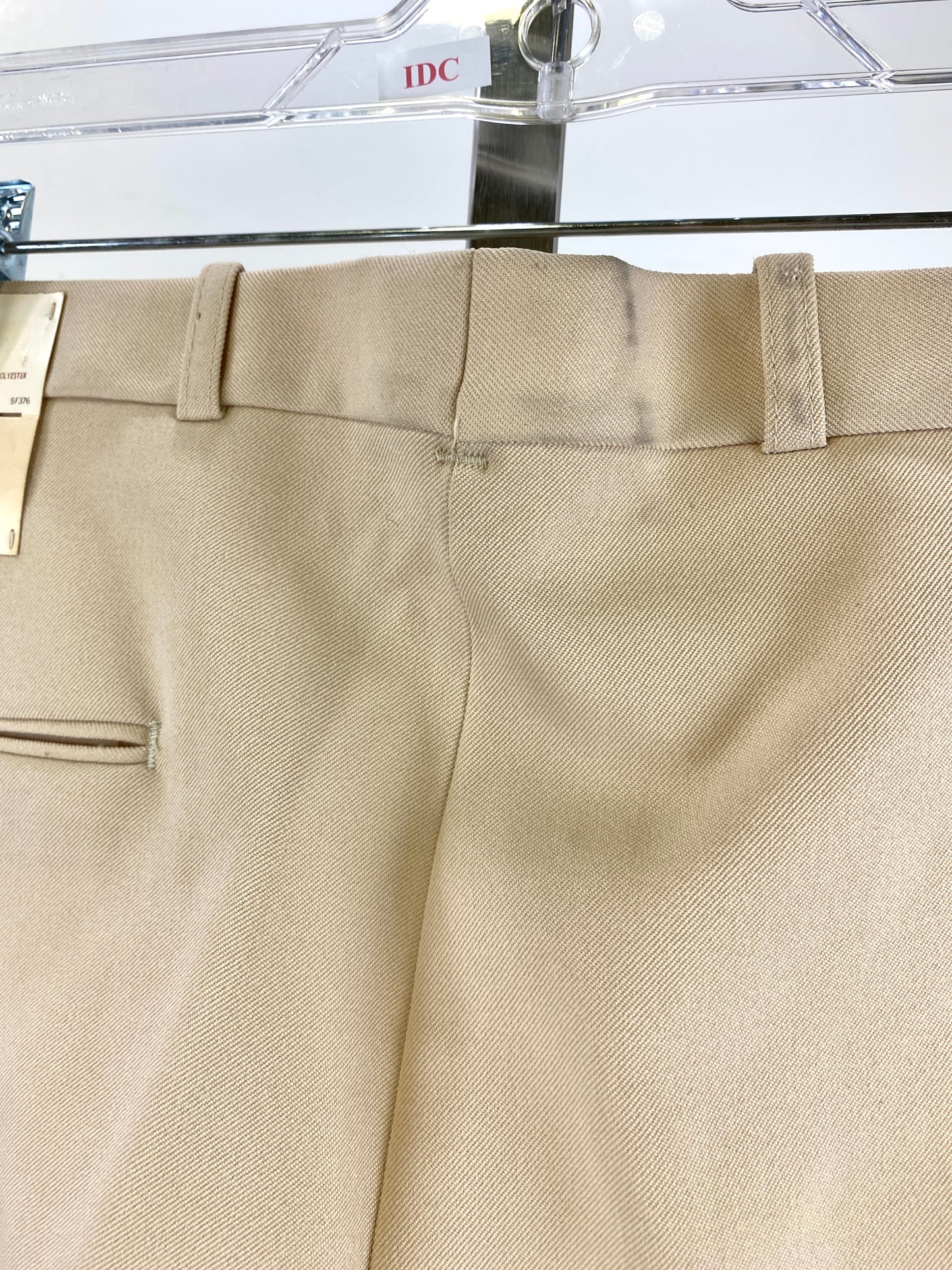 Vintage 1970s Deadstock Flared Levi's Trousers, Men's Beige Slacks, NOS
