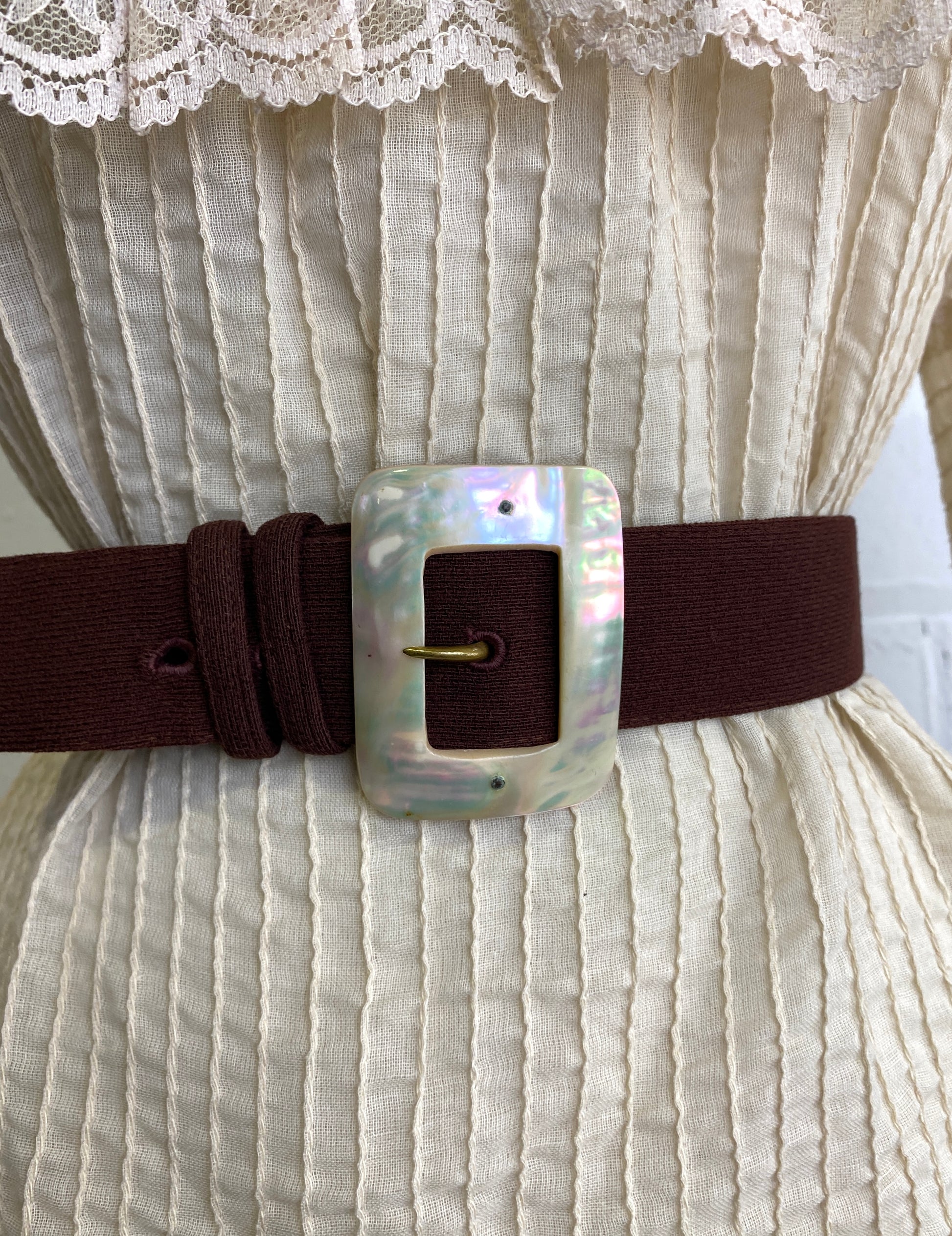 Accessories  Womens Heart Print Silver Holographic Buckle Belt