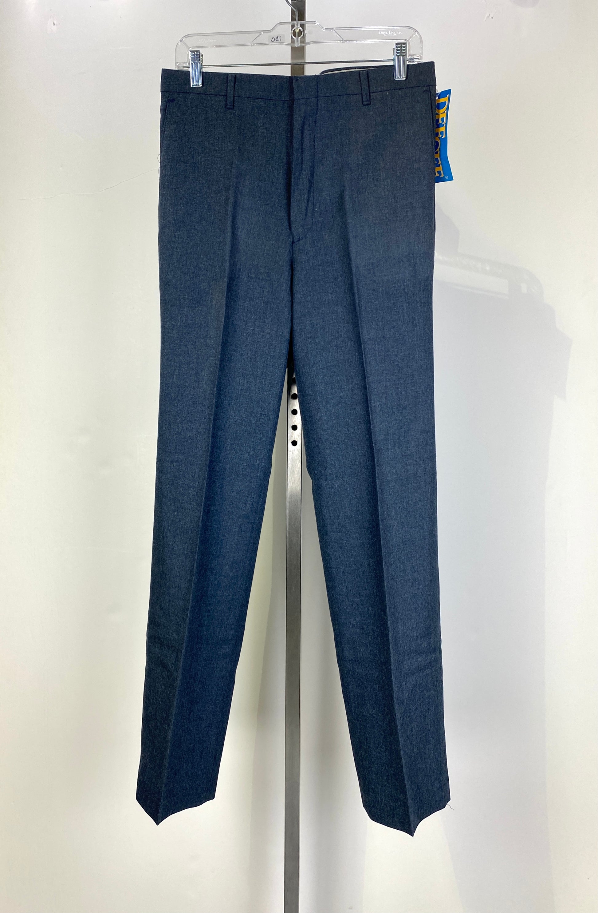 Vintage 1970s Deadstock Dee Cee Slacks, Men's Blue-Grey Trousers, NOS