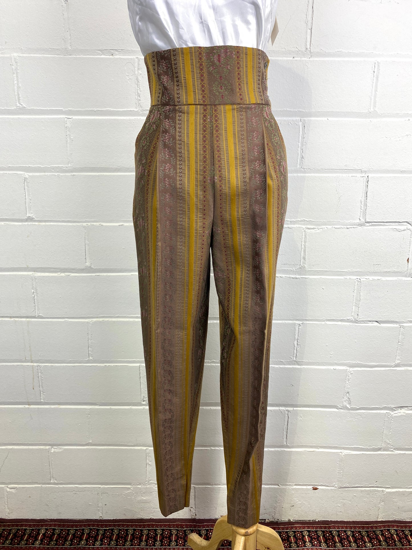 Vintage 1980s Callaghan by Romeo Gigli Extra High-Waist Tapestry Pants –  Ian Drummond Vintage