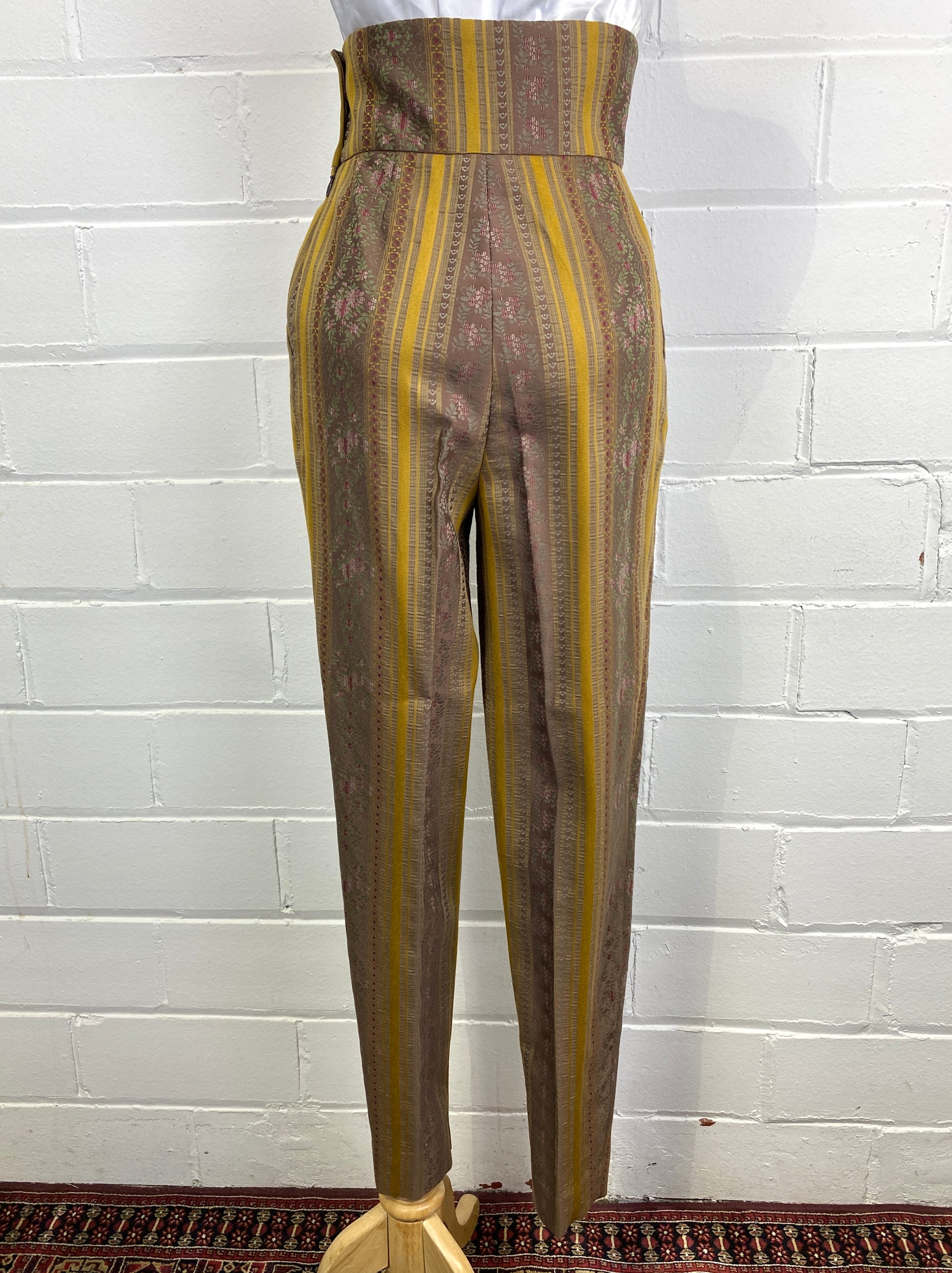 Vintage 1980s Callaghan by Romeo Gigli Extra High-Waist Tapestry Pants –  Ian Drummond Vintage