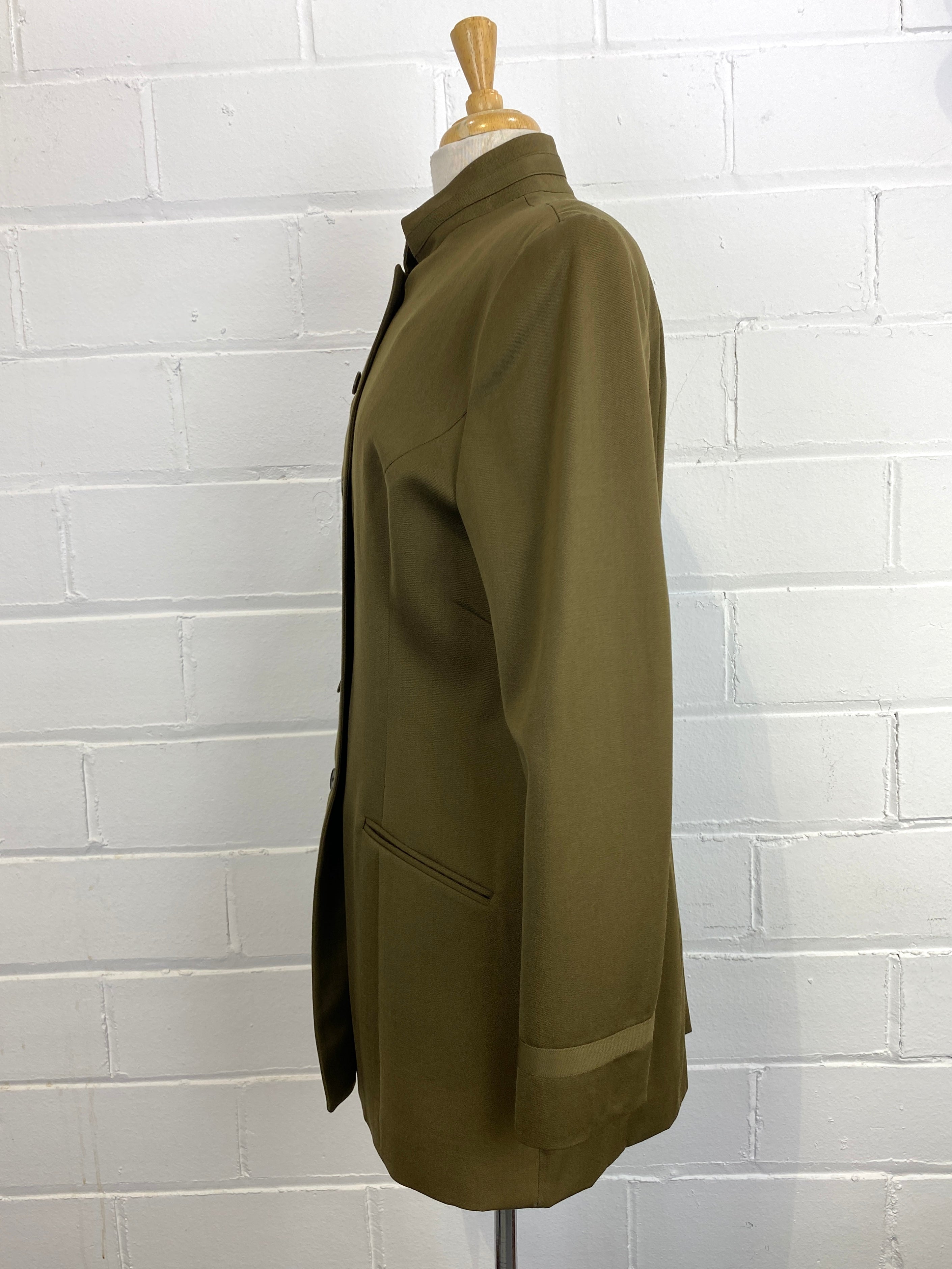 Vintage 1990s Norma Kamali Khaki Wool Jacket, Medium – Ian