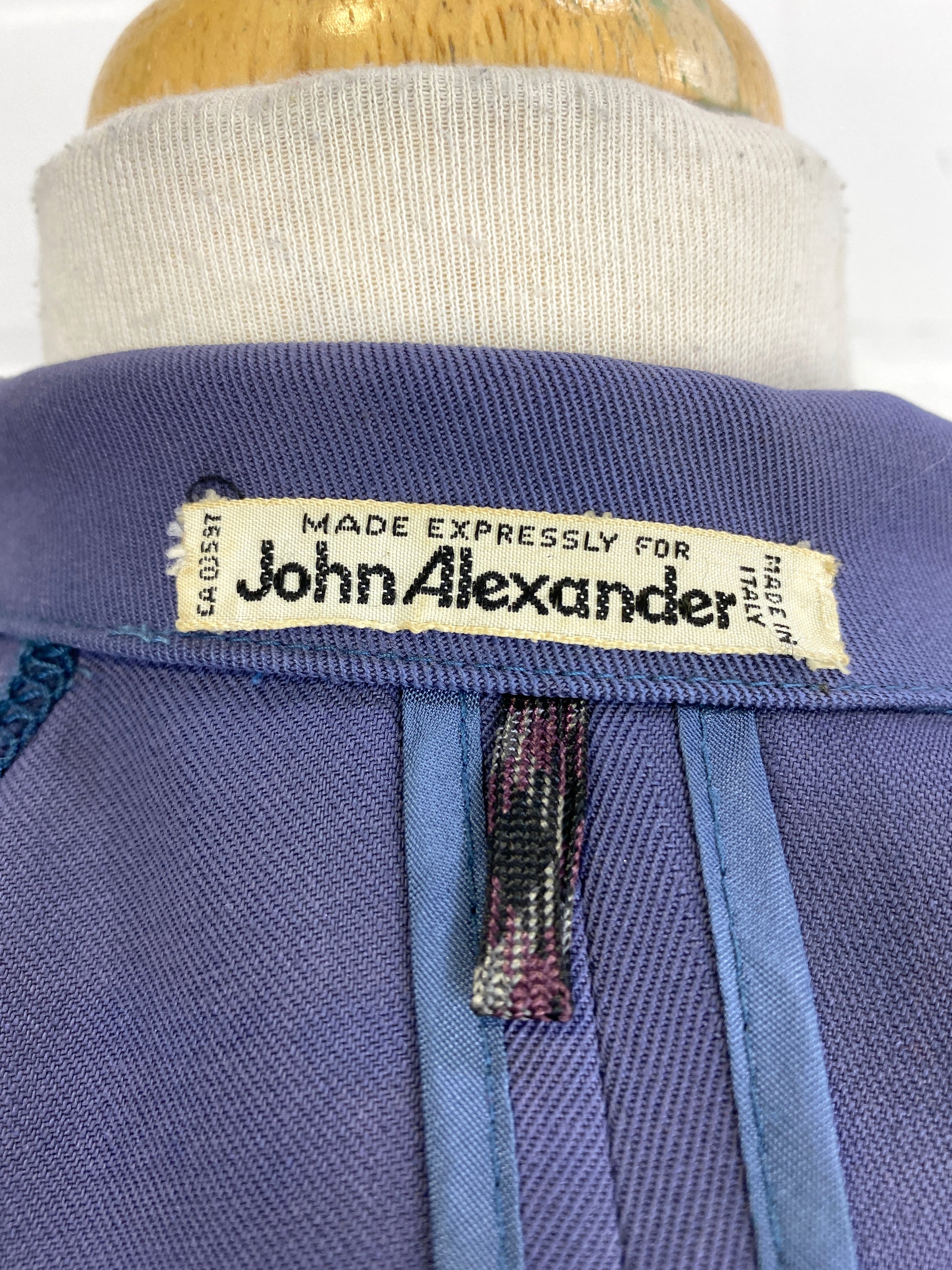 Vintage 1980s Blue John Alexander Swing Coat, Medium 
