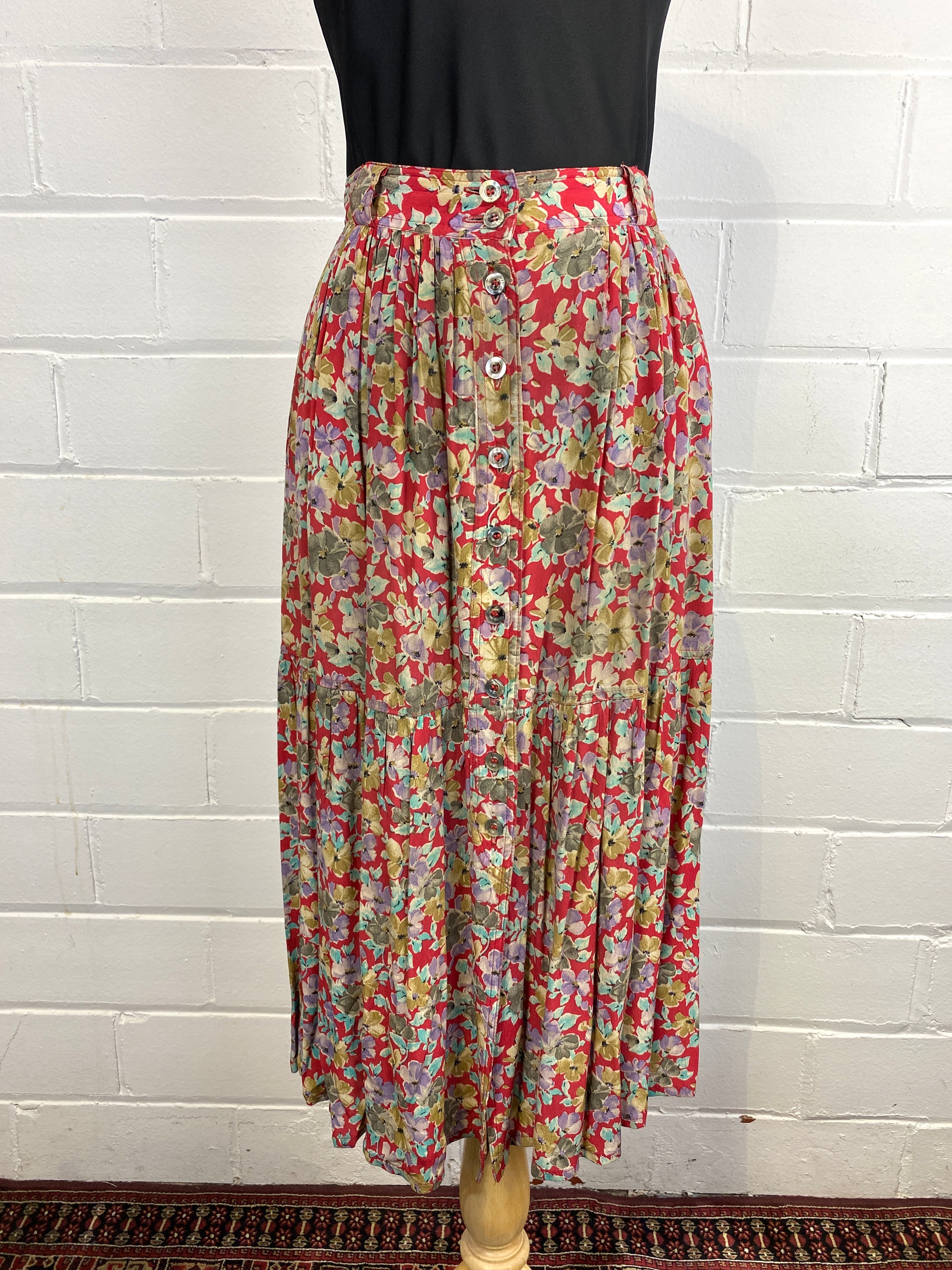 Vintage floral cheap skirts