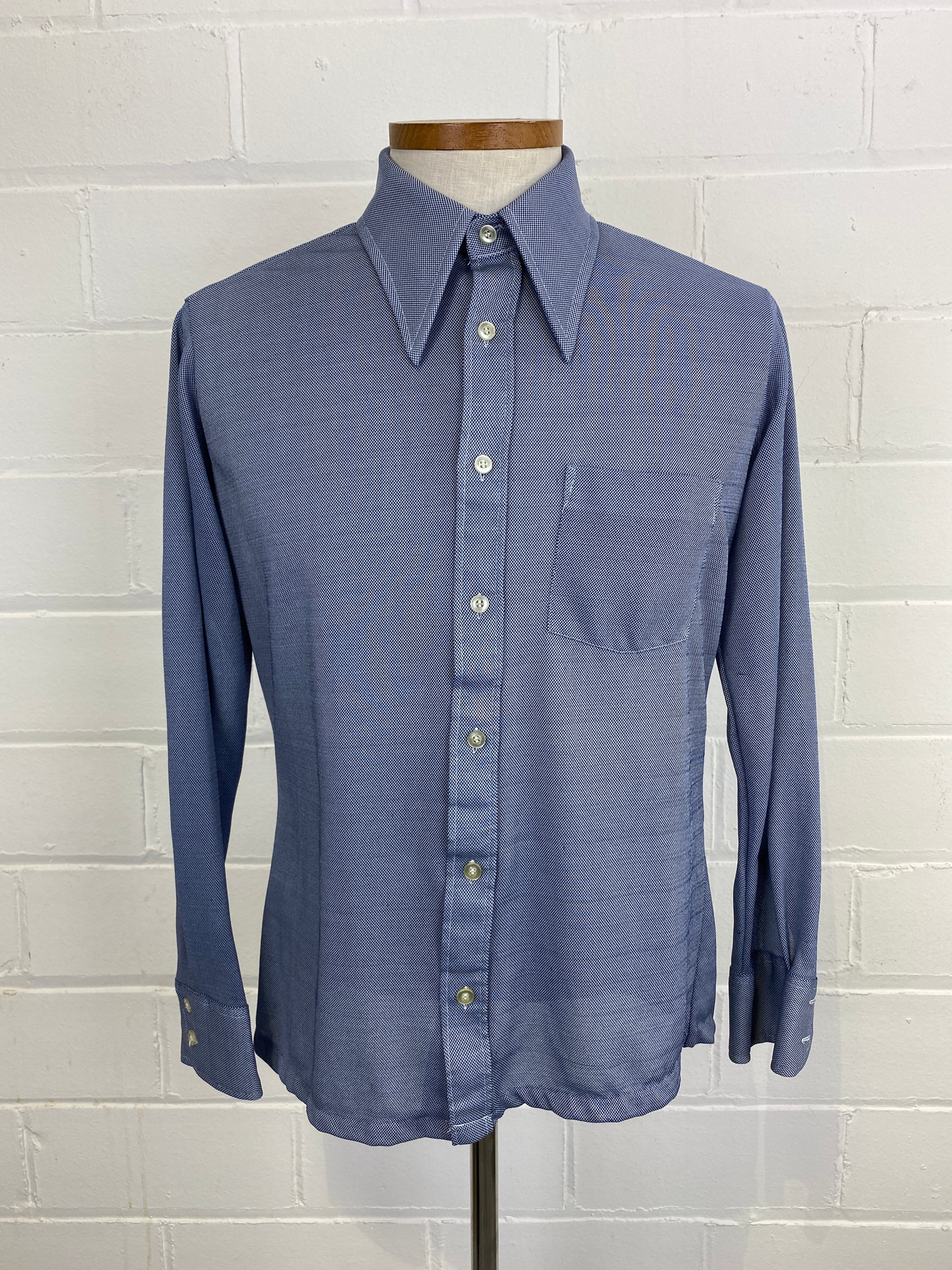 Louis Feraud Blue Shirt Neck Shirts For Men: Buy Online at Best
