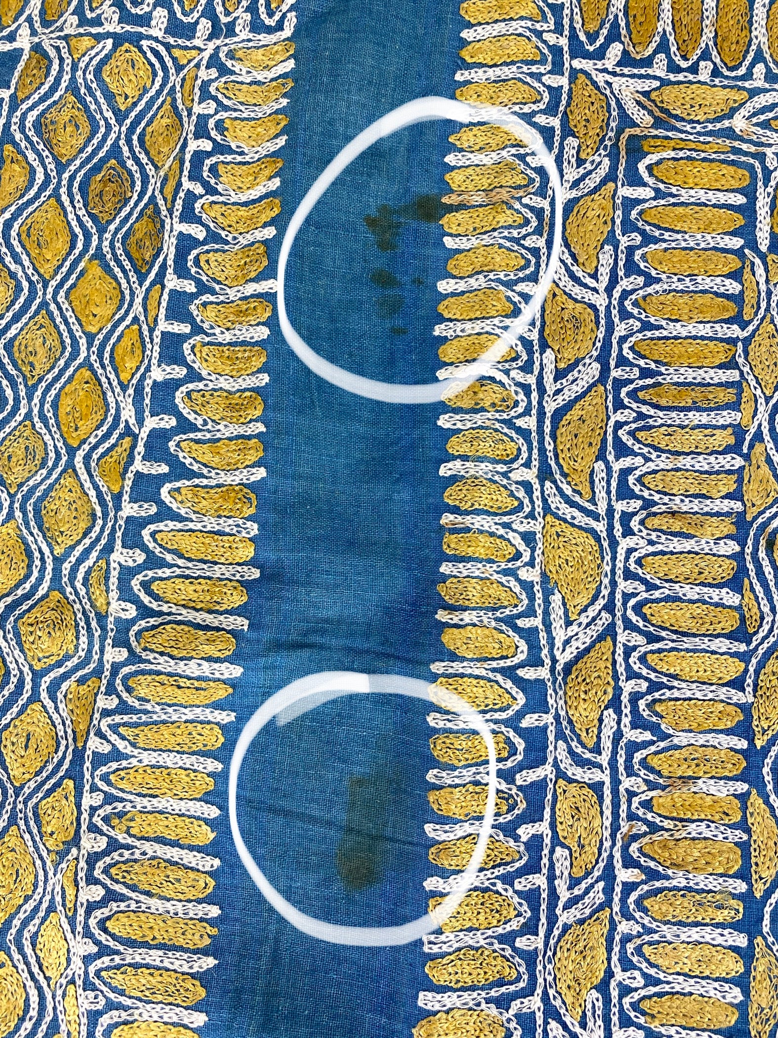 Vintage 60s/70s Mod Circle Print Terry Cloth Cotton Fabric, 4+ yrd