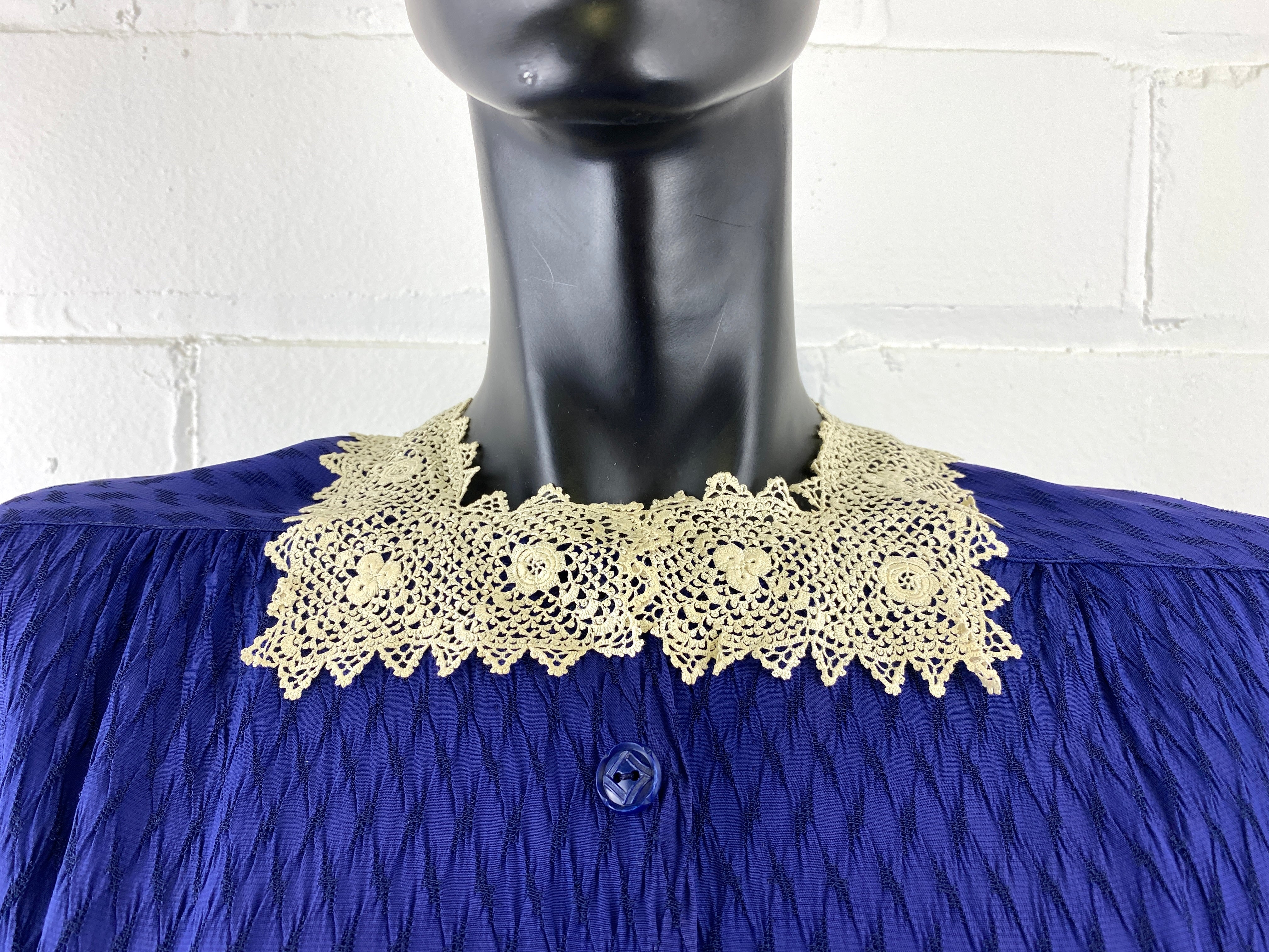 Antique 1910s Cream Irish Crochet Lace Square Collar – Ian Drummond Vintage