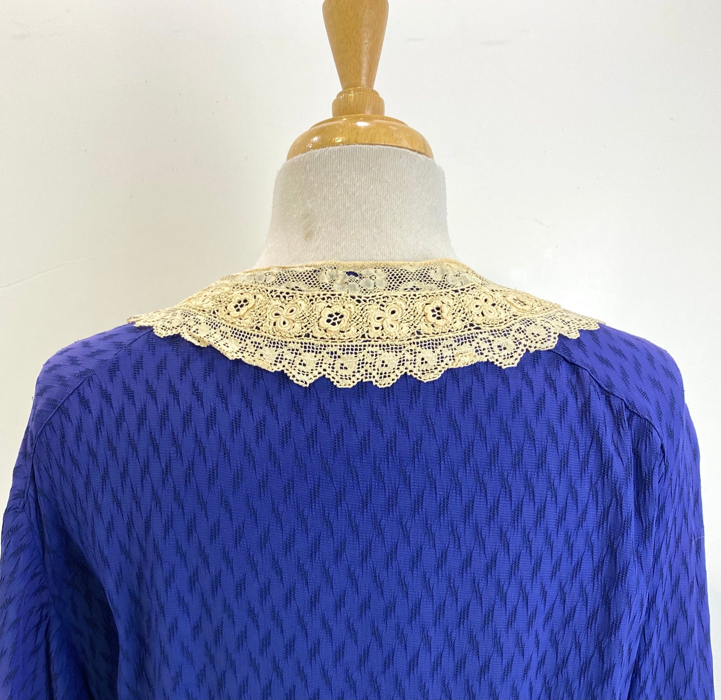 Antique 1910s Cream Irish Crochet & Needle Lace Collar