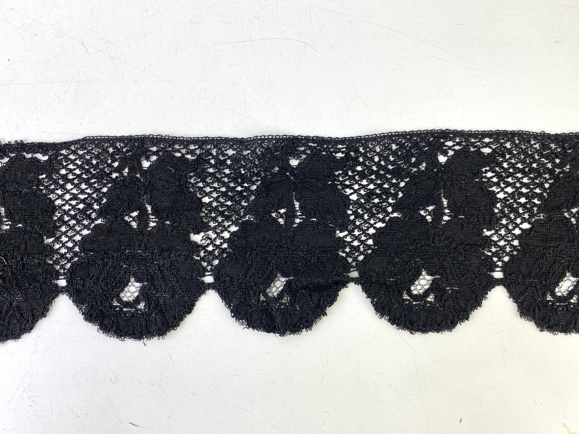 Vintage Black Lace Trim, 2.97m