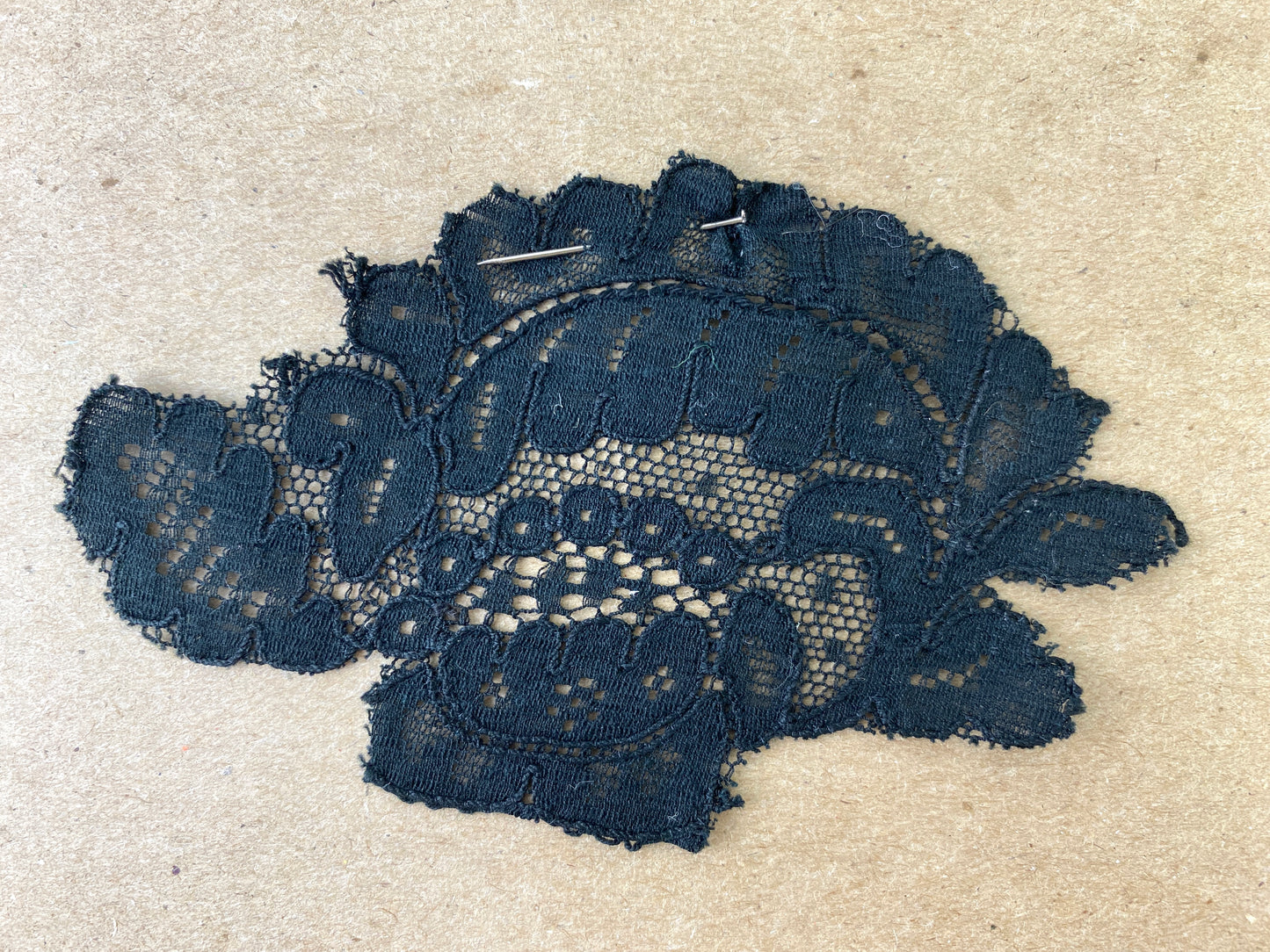 Antique Victorian Black Cotton Lace Appliqués, 29 Pieces