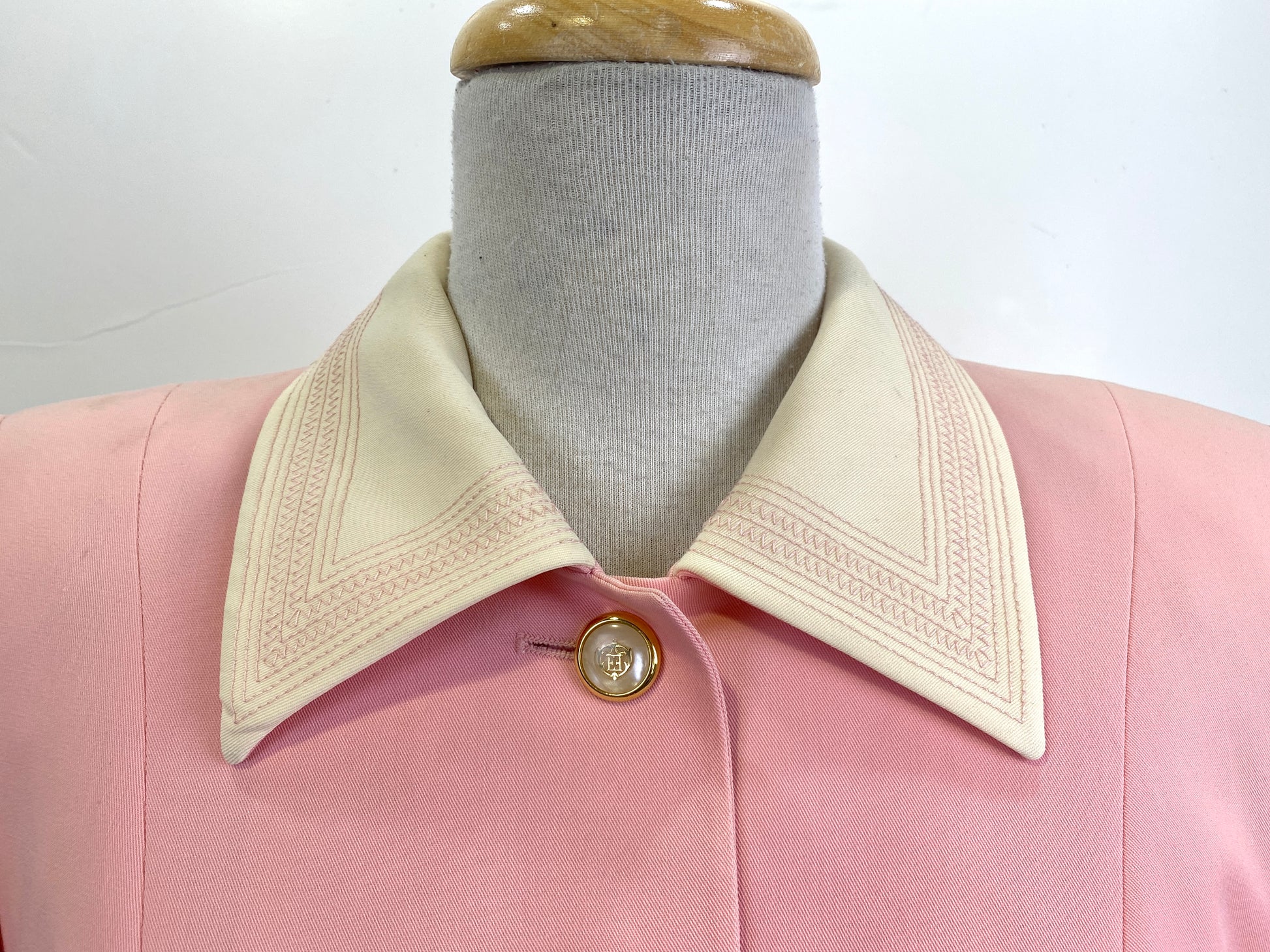 Vintage 1990s Pink/Cream Escada Blazer, Medium
