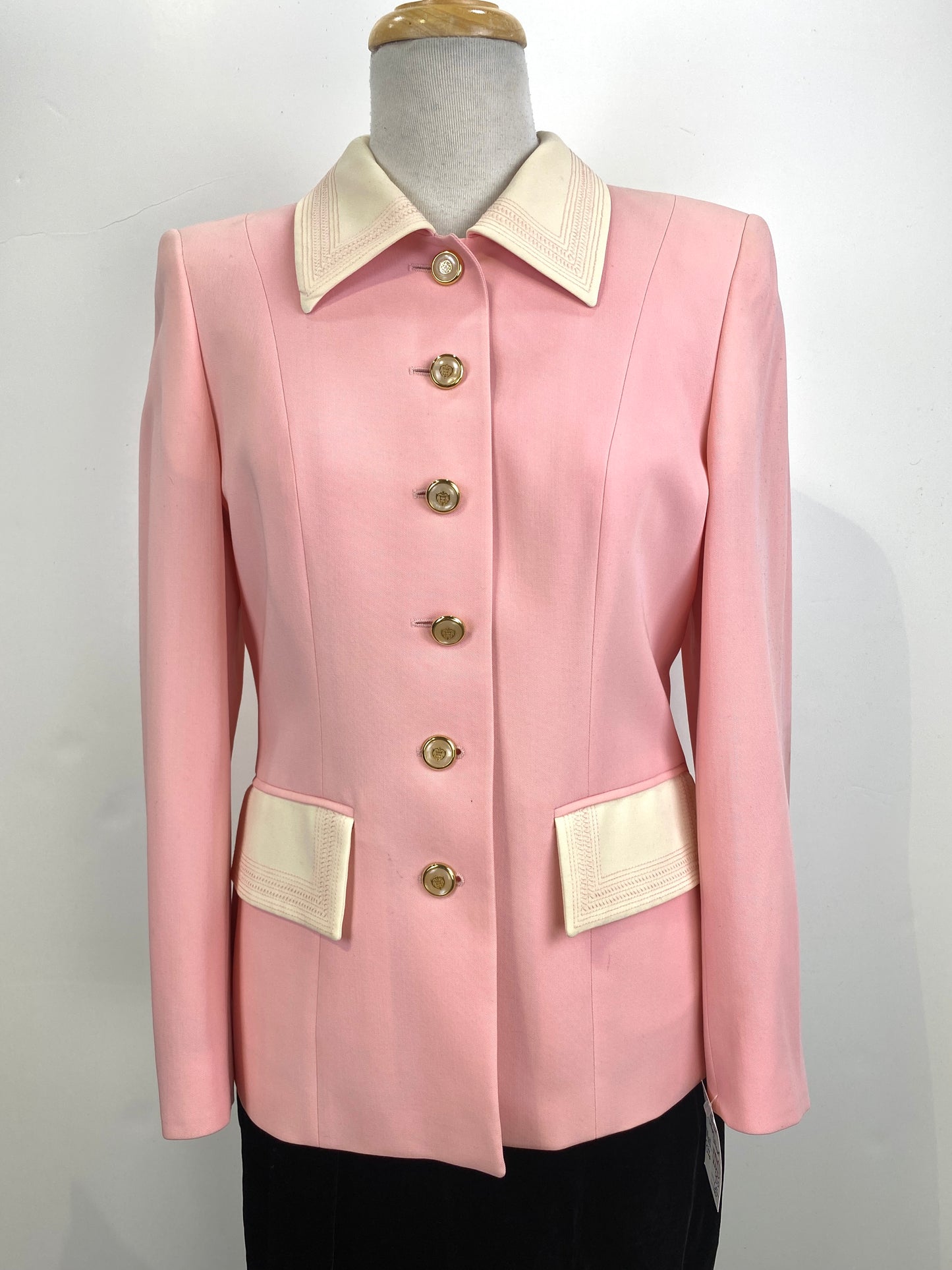 Vintage 1990s Pink/ Cream Escada Blazer, Medium