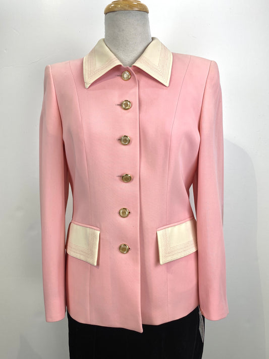 Vintage 1980s Nancy Bolen for City Girl Women's Applique Blazer Pink Short  Sleeved Collared Jacket Fancy Buttons Size S Made in USA -  New Zealand
